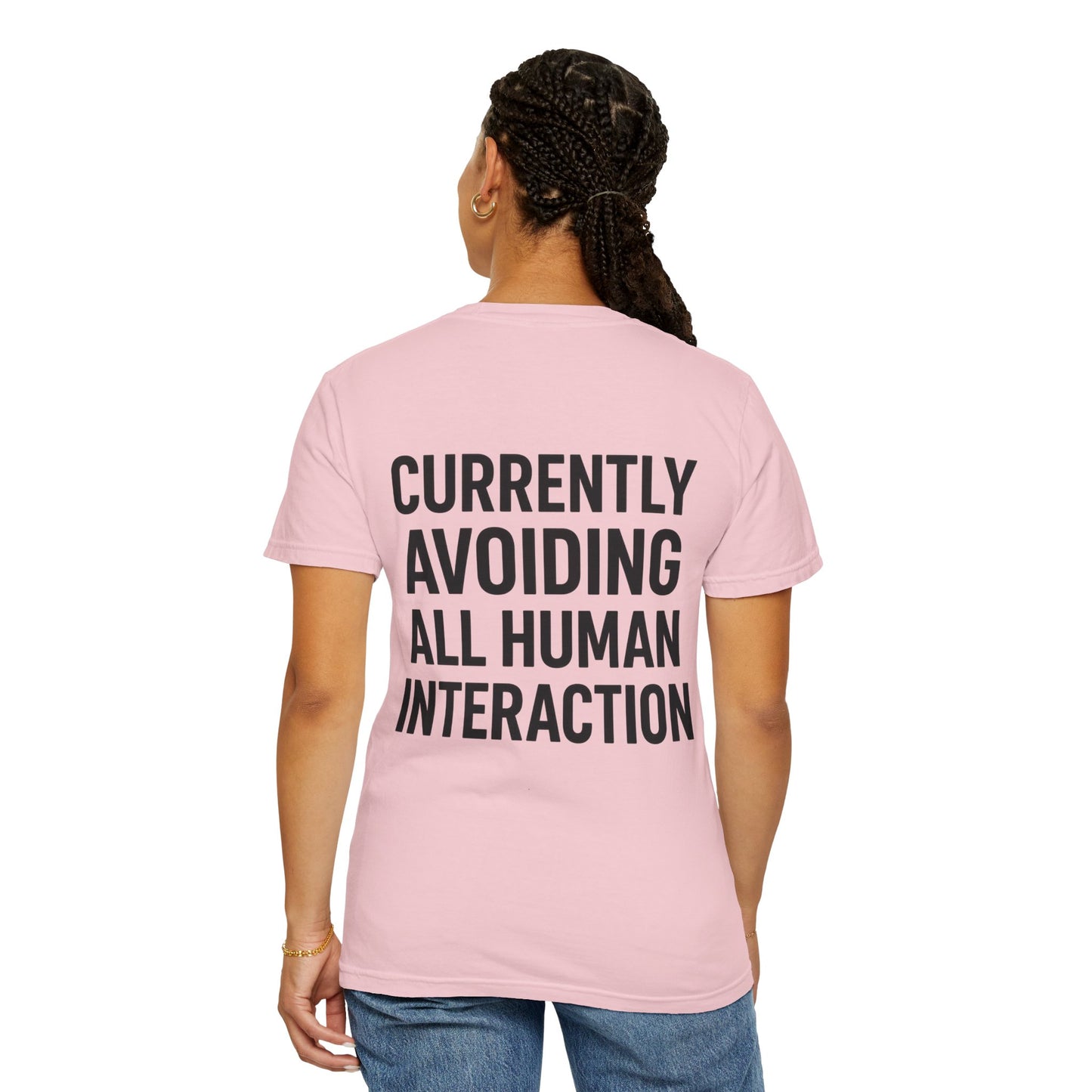 Currently Avoiding All Human Interaction – Funny Minimalist Unisex T-Shirt
