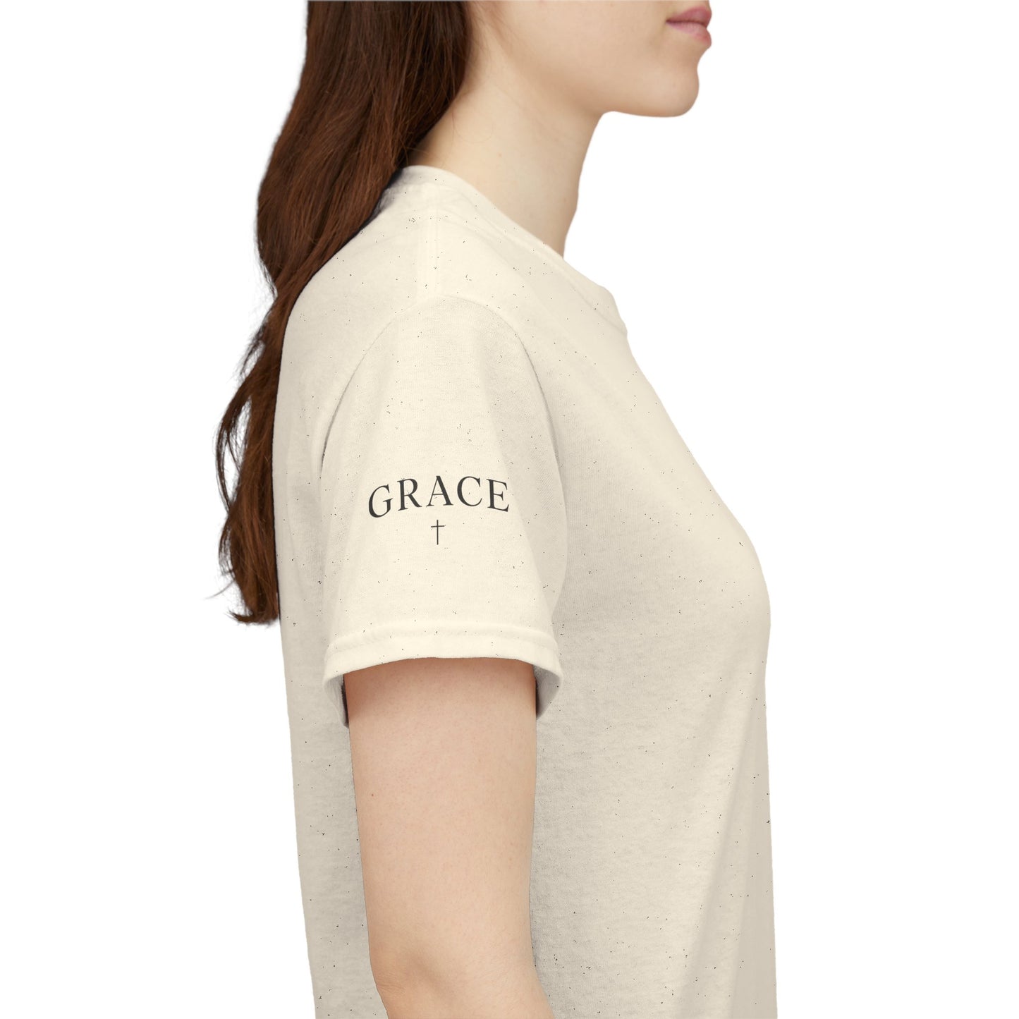 Grace Cross Sleeve Unisex Heavy Cotton T-Shirt | Faith Apparel