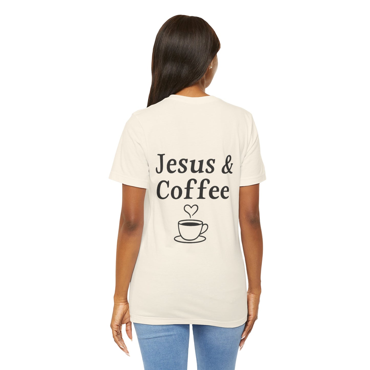Jesus & Coffee Unisex T-Shirt | Short Sleeve Jersey Tee | Faith