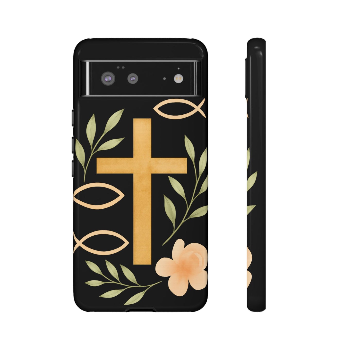 Christian Faith Phone Case with Floral Design