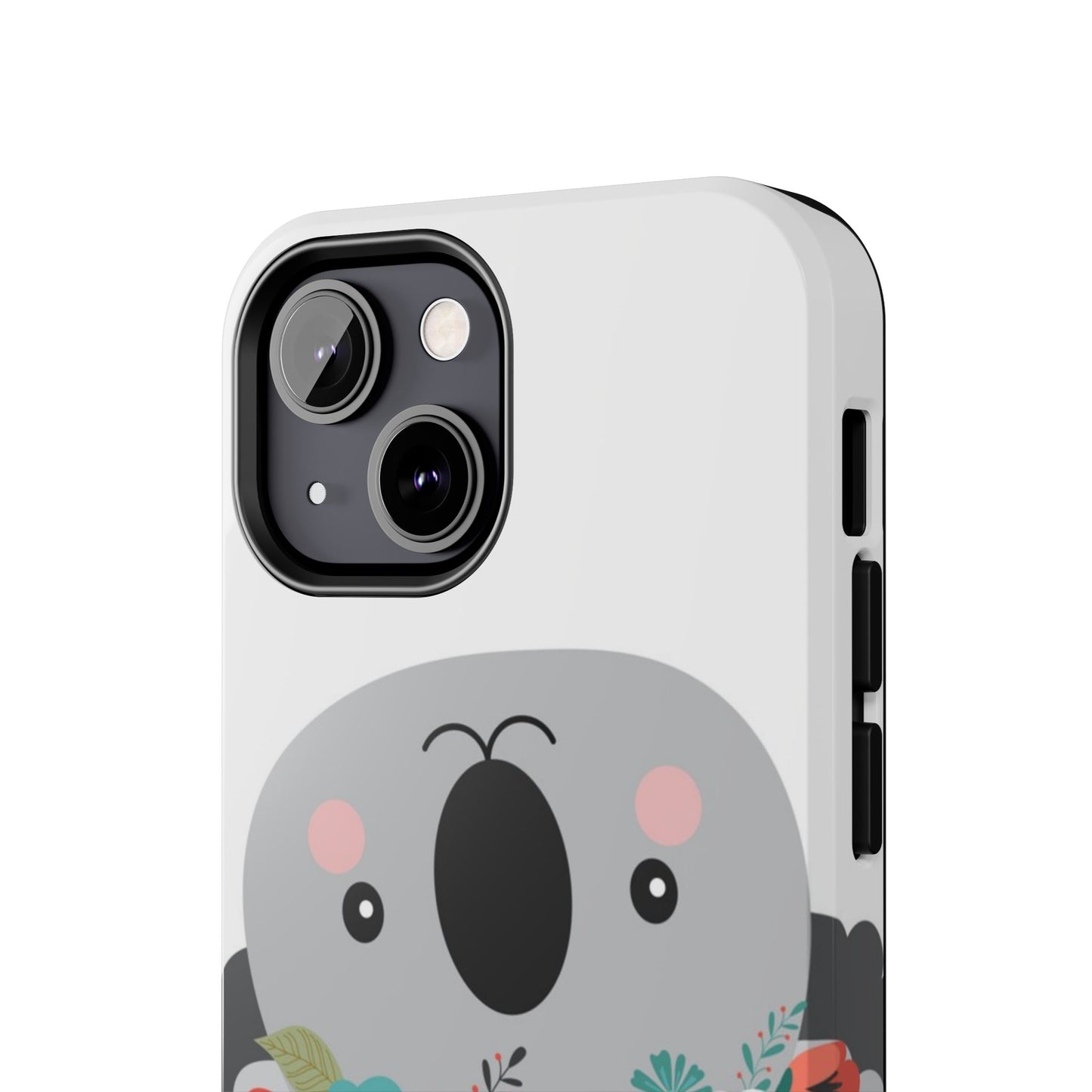 Cute Koala Floral Tough Phone Cases, Smartphone Protection, Nature Lover Gift, Animal Design, Koala Phone Cover