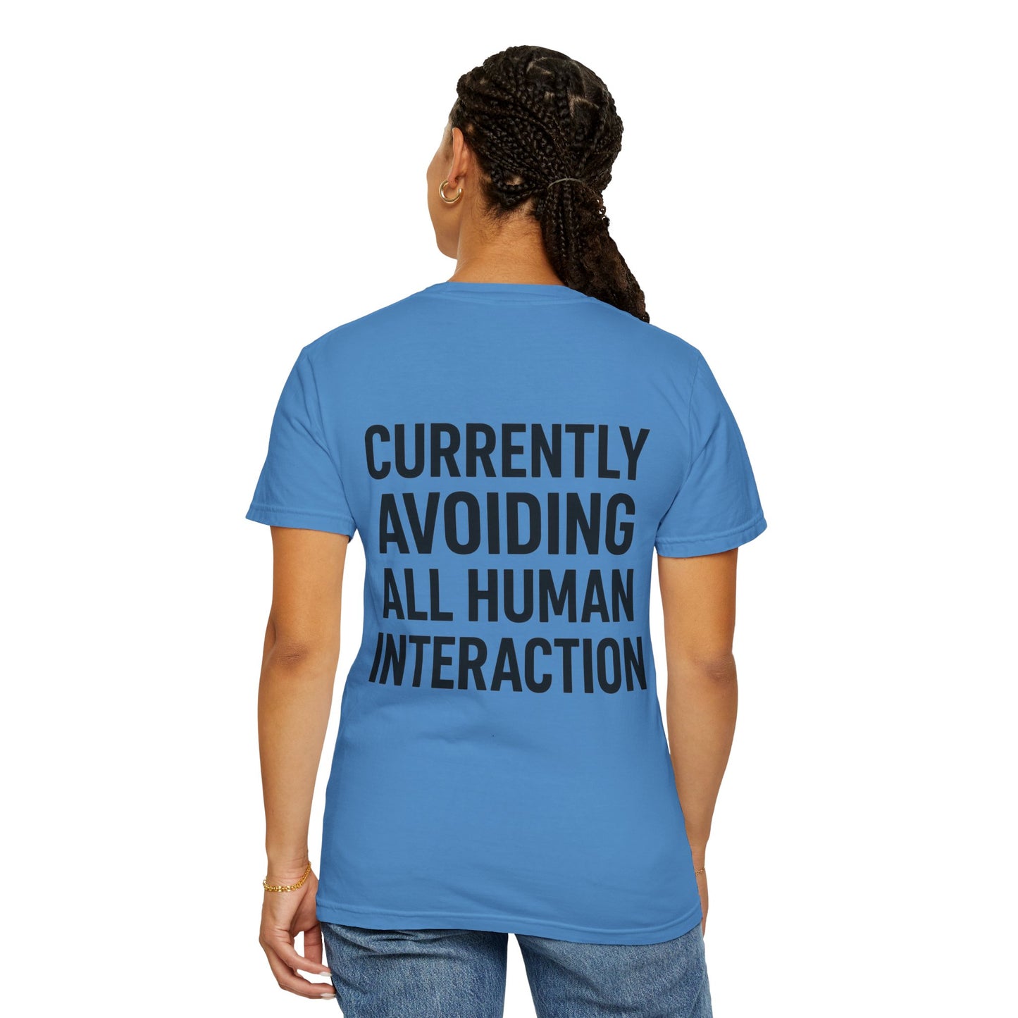 Currently Avoiding All Human Interaction – Funny Minimalist Unisex T-Shirt