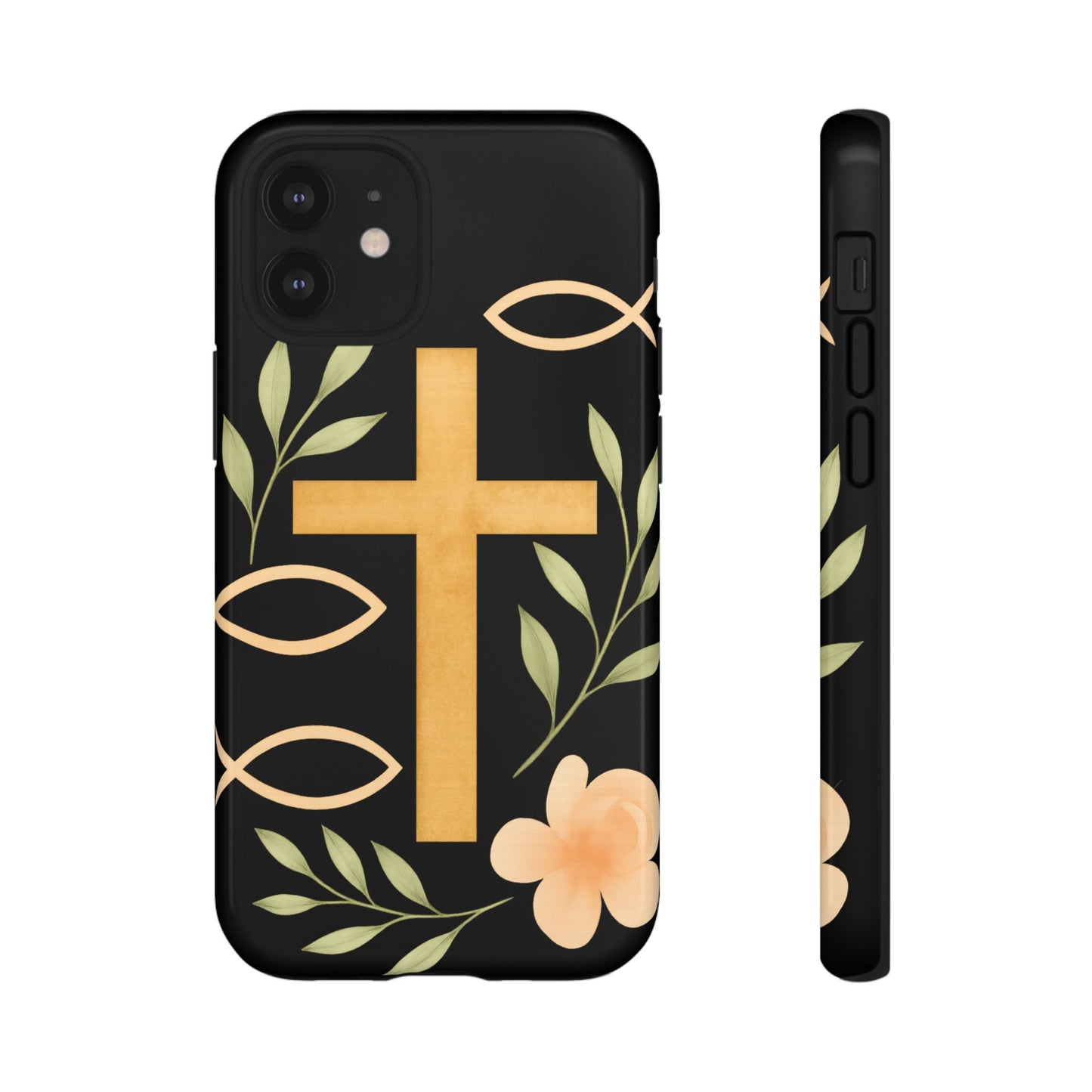 Christian Faith Phone Case with Floral Design