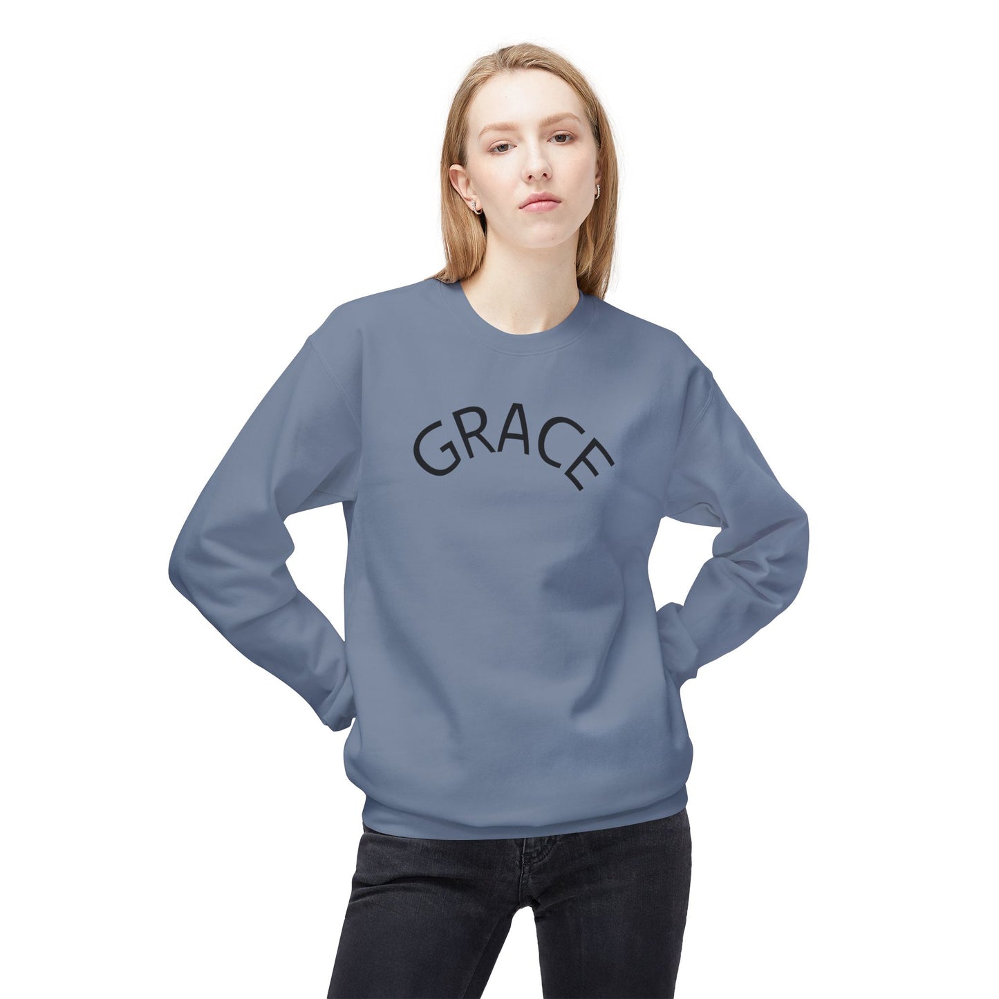 Grace Crewneck Sweatshirt, Unisex Fleece Sweater, Cozy Pullover, Inspirational Gift, Casual Style, Perfect for Every Occasion