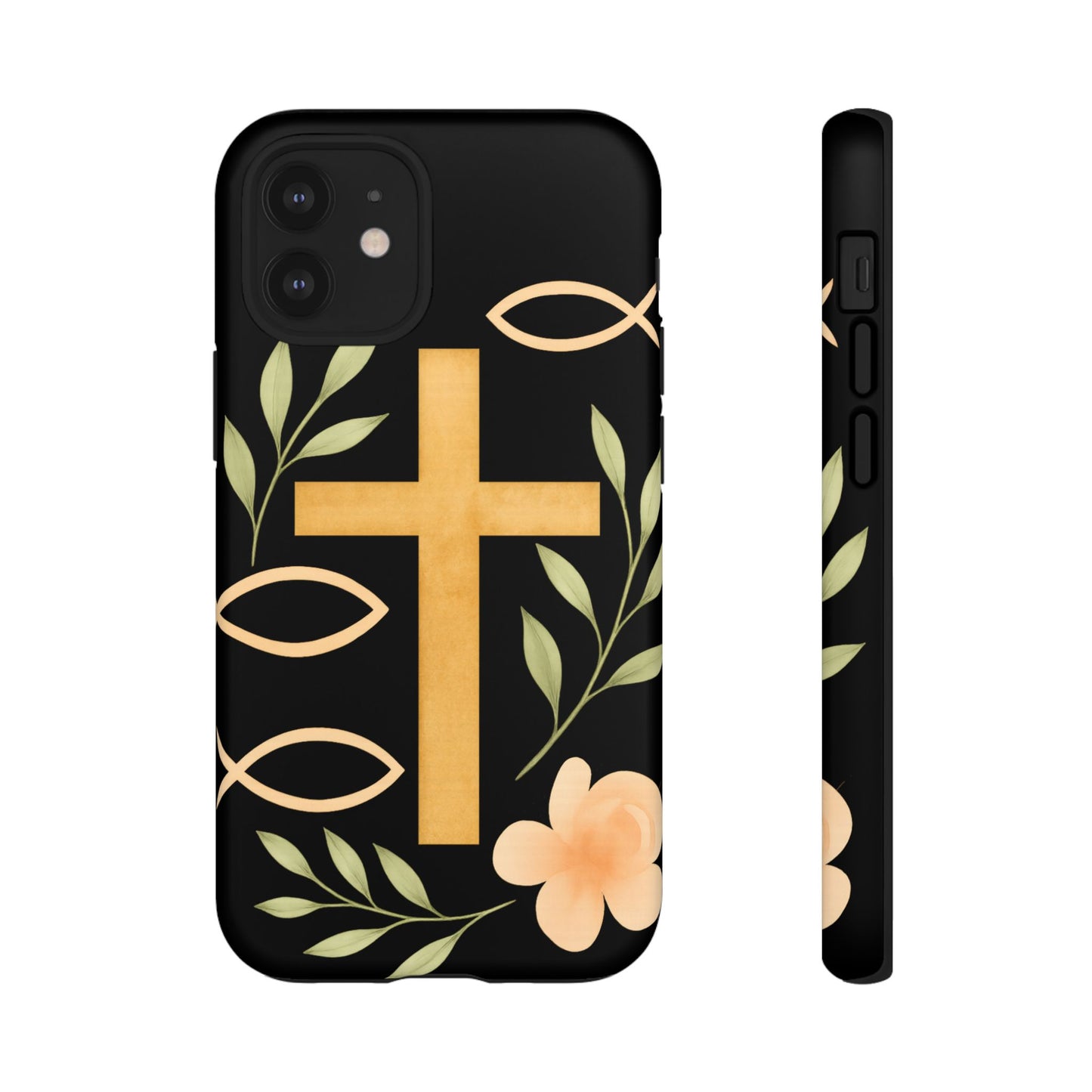 Christian Faith Phone Case with Floral Design