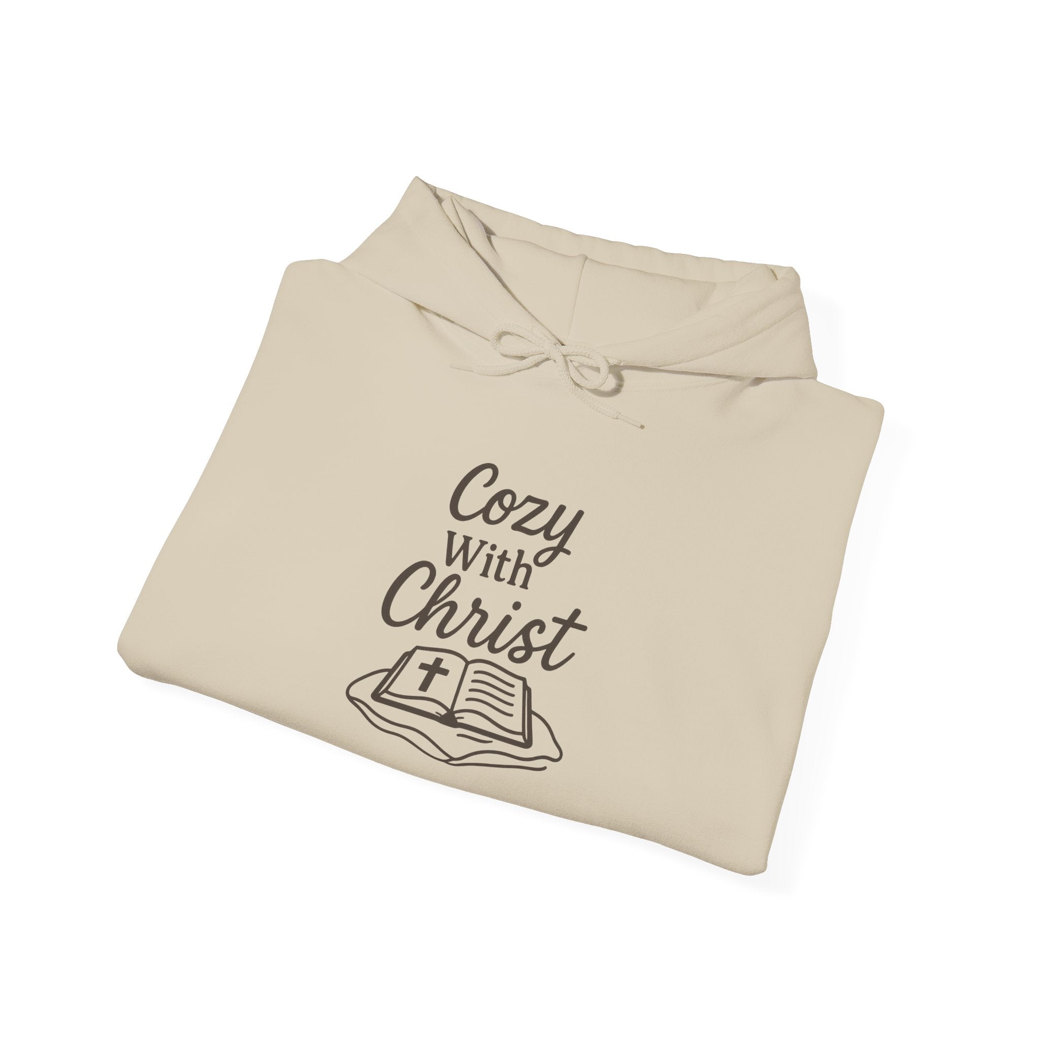 Cozy With Christ Hooded Sweatshirt | Christian Comfort Hoodie | Lexad Designs