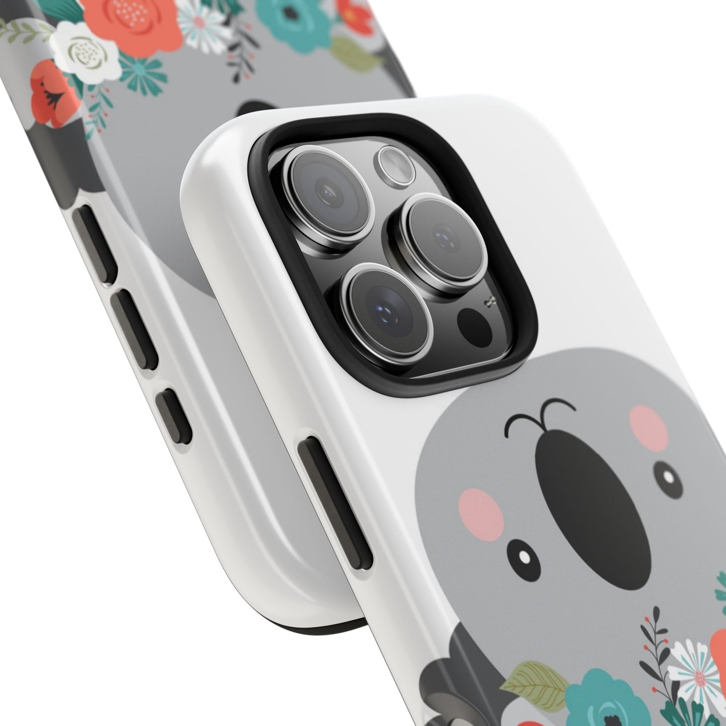 Cute Koala Floral Tough Phone Cases, Smartphone Protection, Nature Lover Gift, Animal Design, Koala Phone Cover