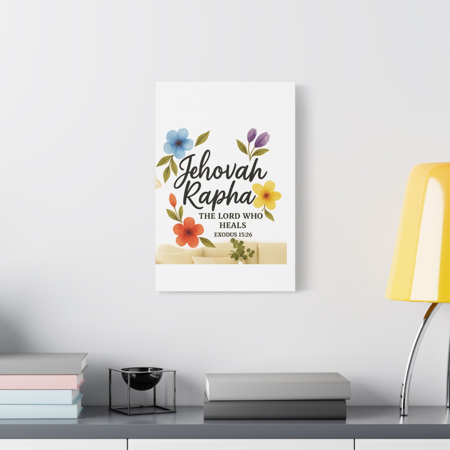 Jehovah Rapha Wall Art – The Lord Who Heals | Exodus 15:26 Christian Decor