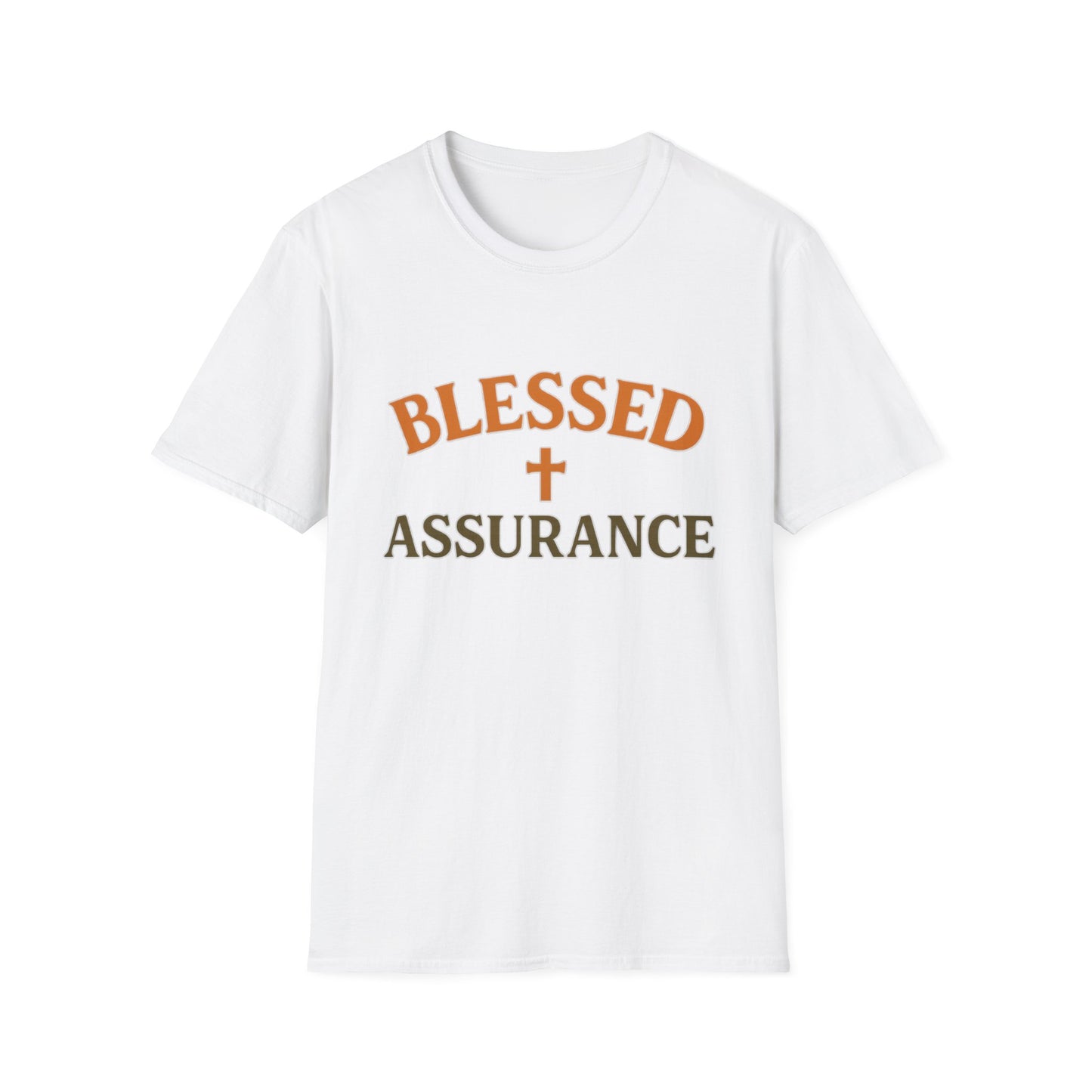 Blessed Assurance Christian T-Shirt – Softstyle Hymn-Inspired Faith Tee for Women & Men.