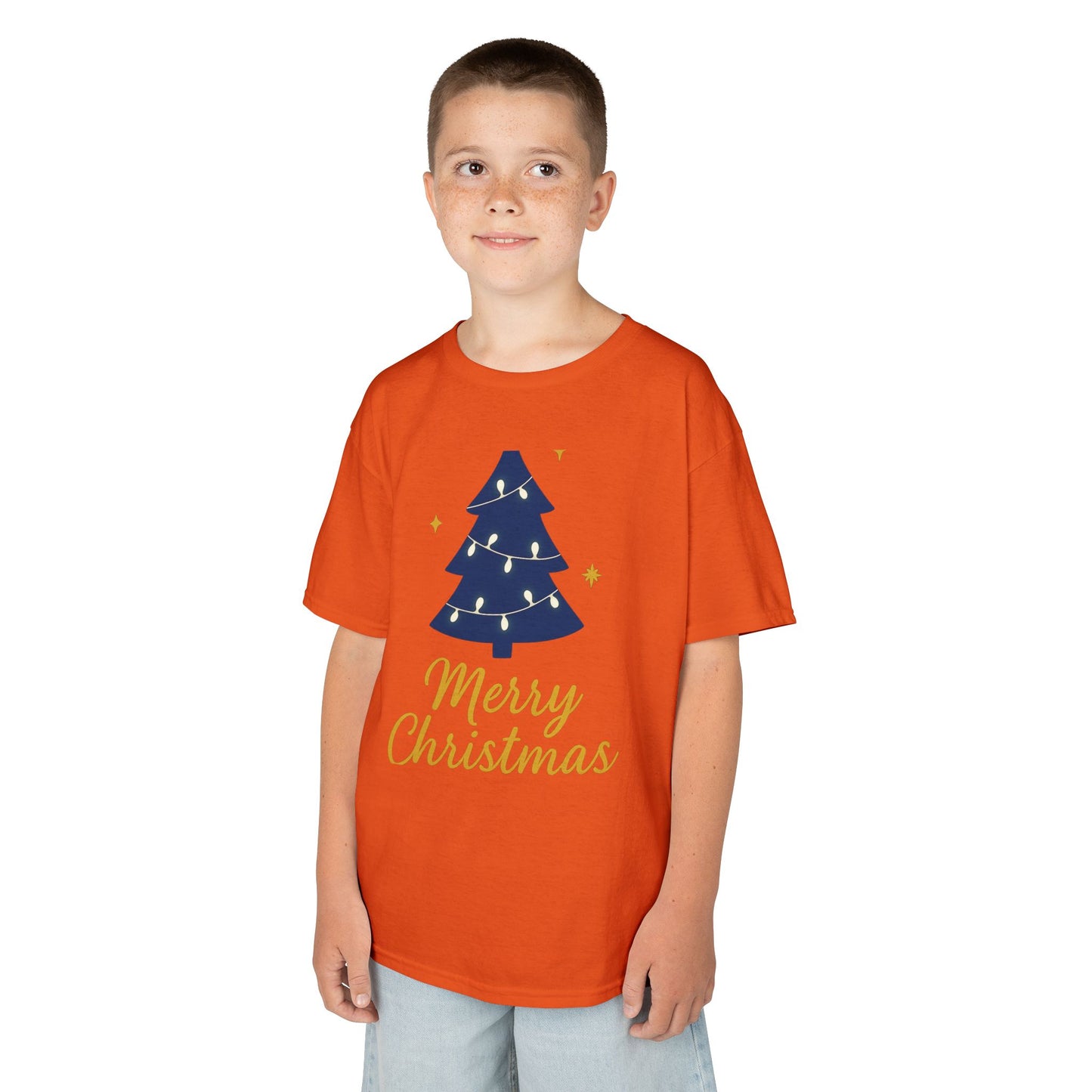 Merry Christmas Kids Heavy Cotton Tee – Christian Holiday Shirt for Children