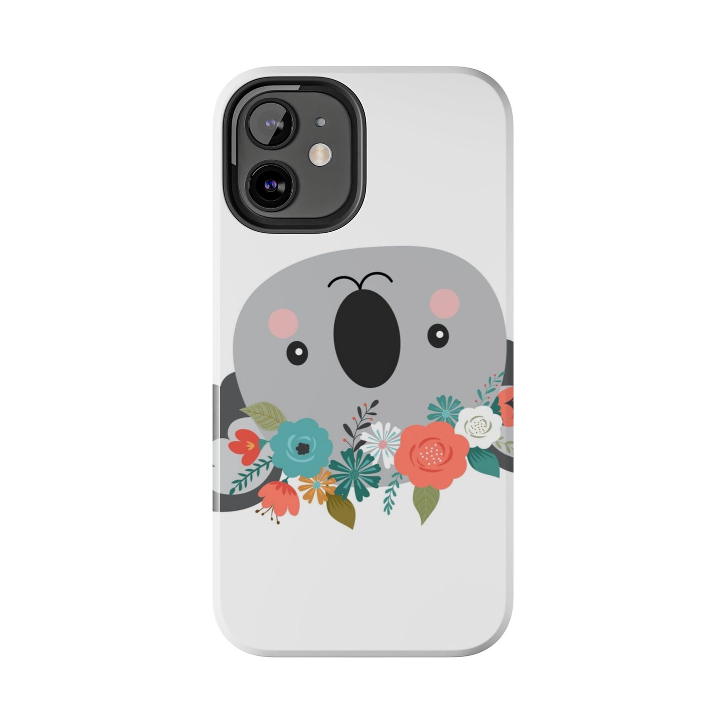Cute Koala Floral Tough Phone Cases, Smartphone Protection, Nature Lover Gift, Animal Design, Koala Phone Cover