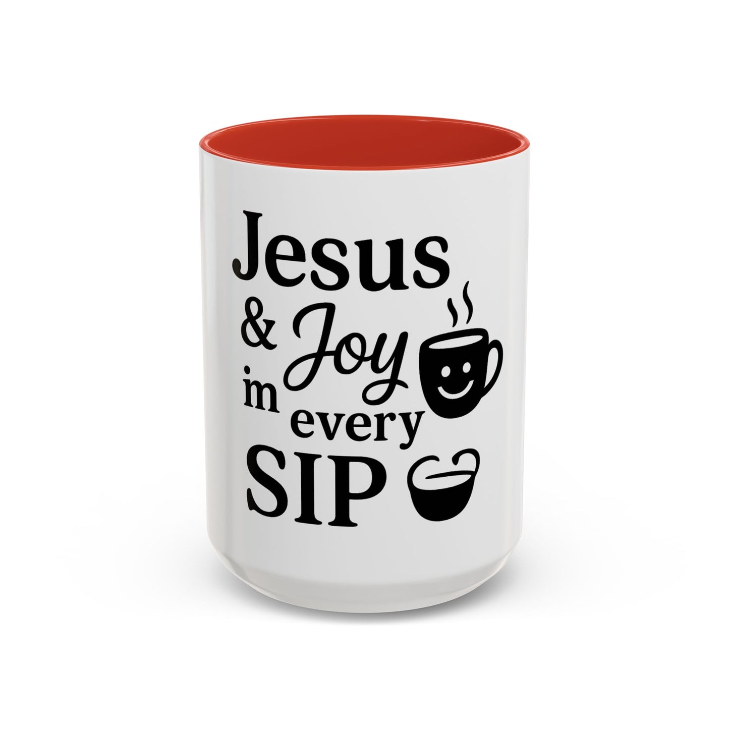 Jesus & Joy in Every Sip Christian Mug – Inspirational Faith Drinkware