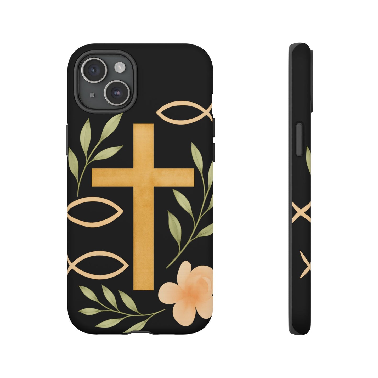 Christian Faith Phone Case with Floral Design