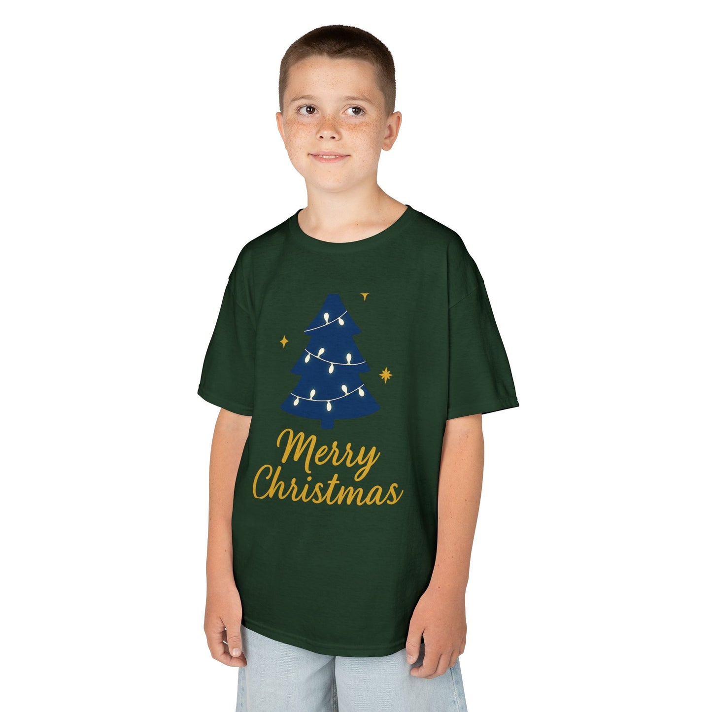 Merry Christmas Kids Heavy Cotton Tee – Christian Holiday Shirt for Children