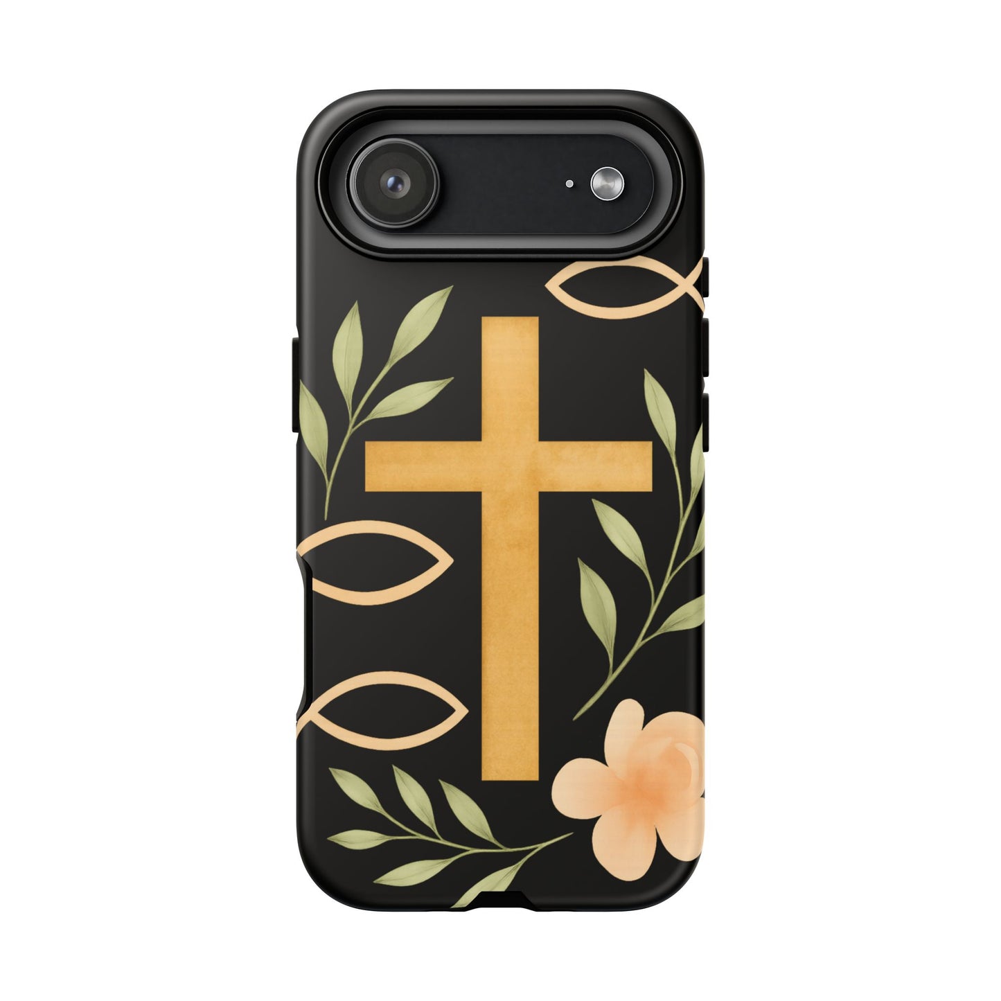 Christian Faith Phone Case with Floral Design