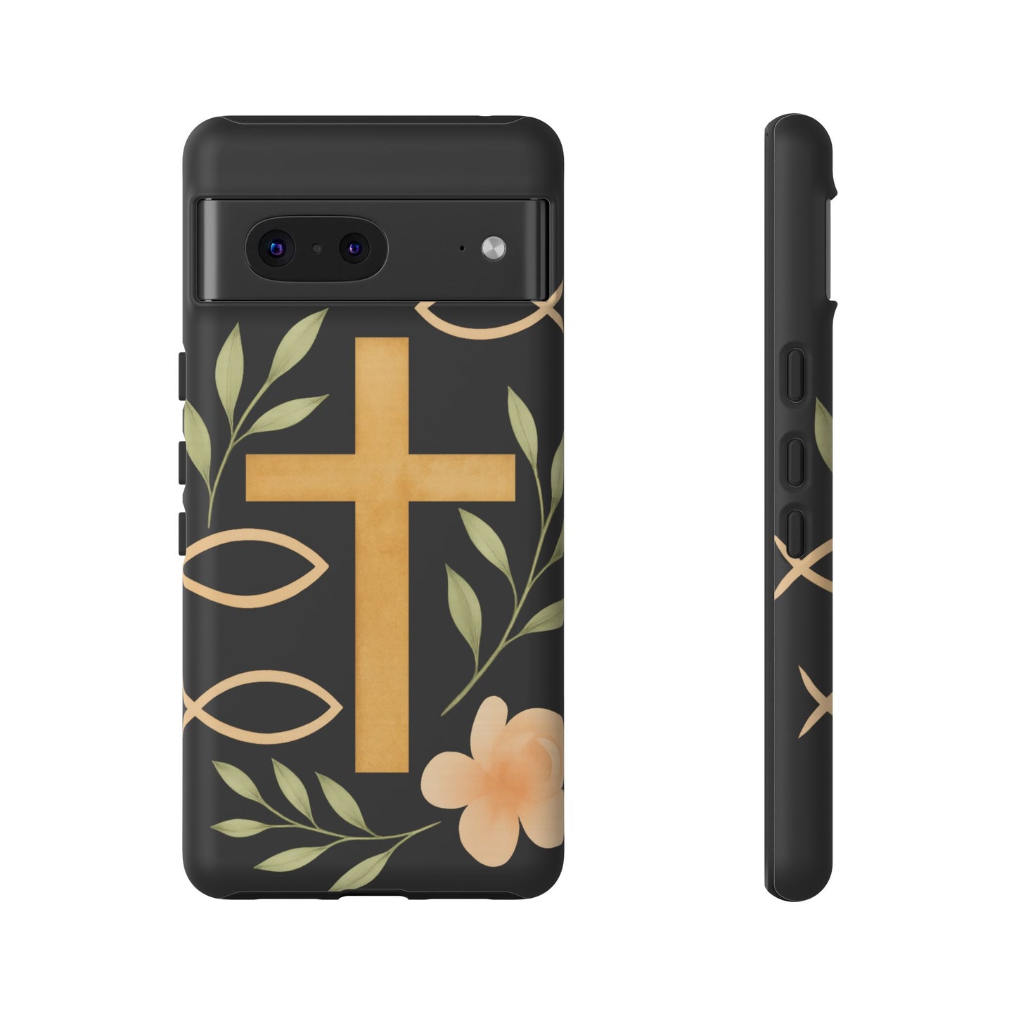 Christian Faith Phone Case with Floral Design