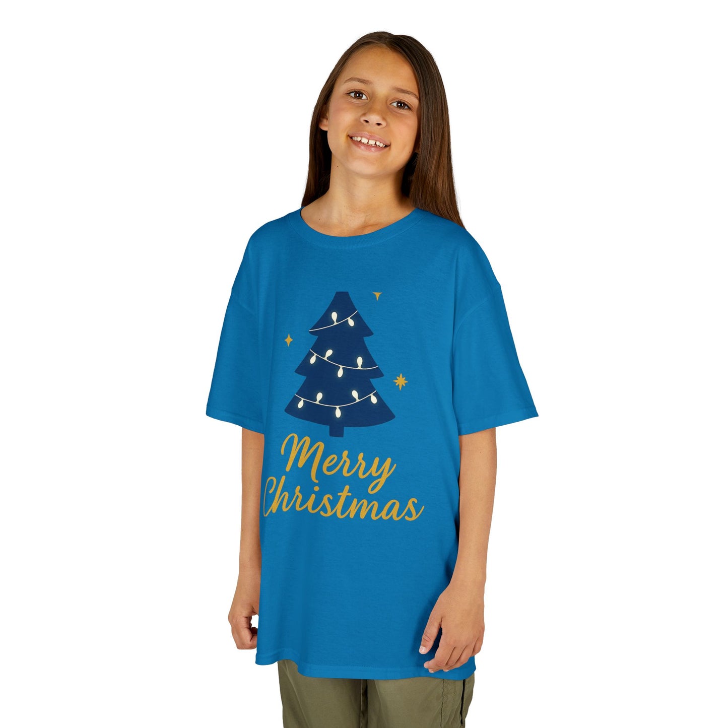 Merry Christmas Kids Heavy Cotton Tee – Christian Holiday Shirt for Children