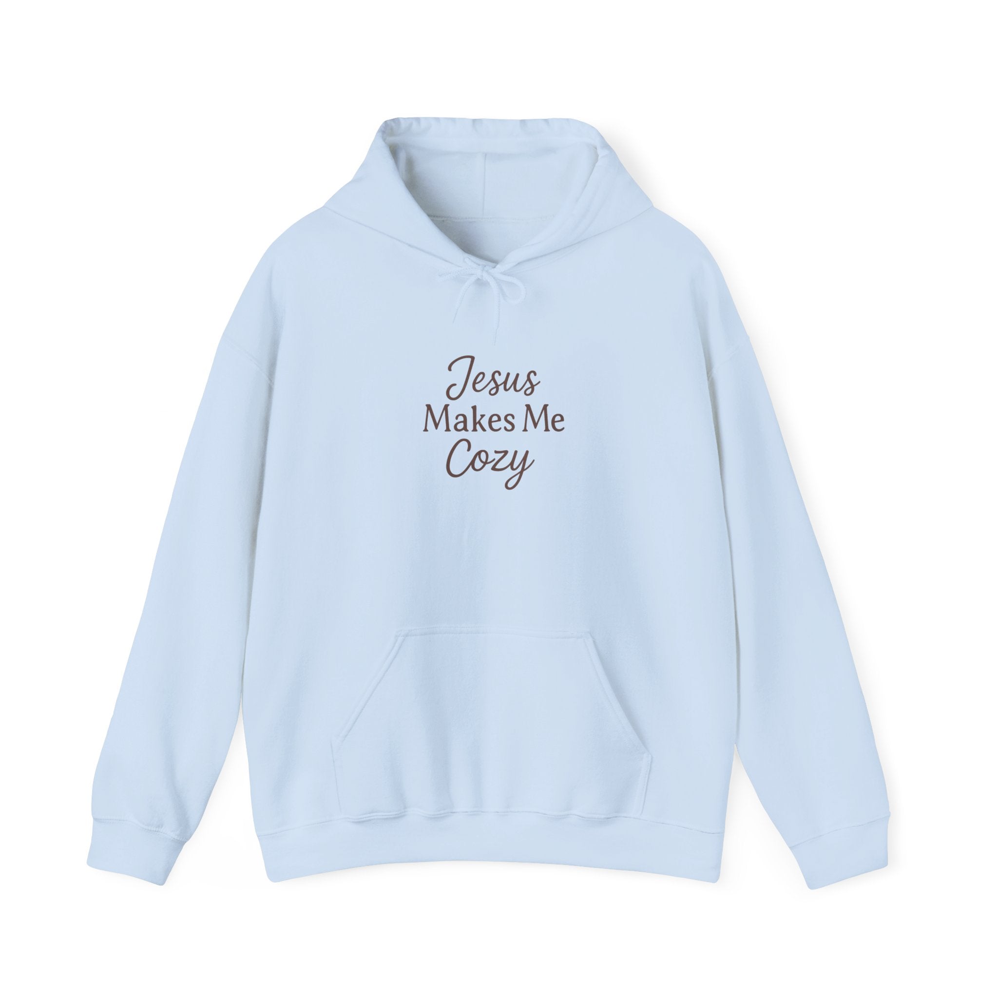 Jesus Makes Me Cozy Hooded Sweatshirt | Christian Faith Hoodie | Lexad Designs I Comfort Pullover