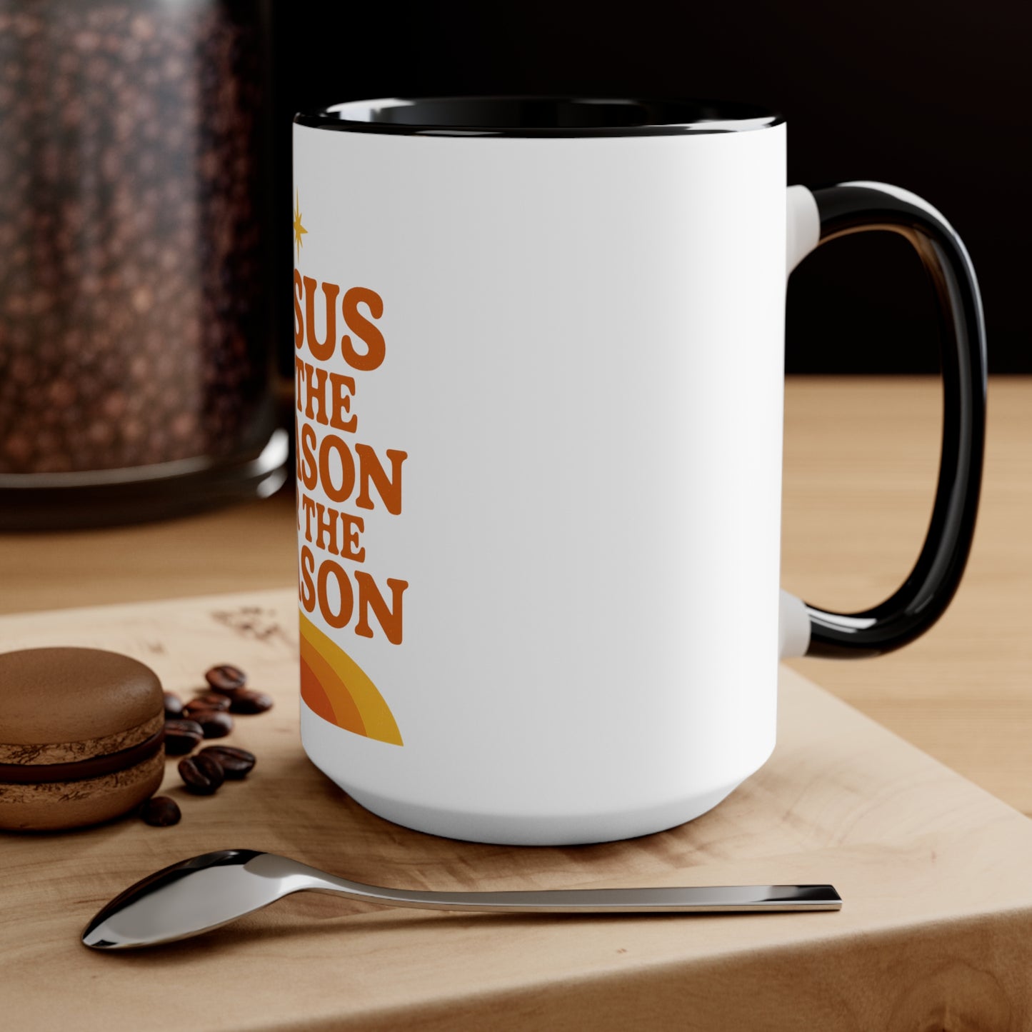 Christmas Accent Mug - "Jesus is the Reason for the Season"