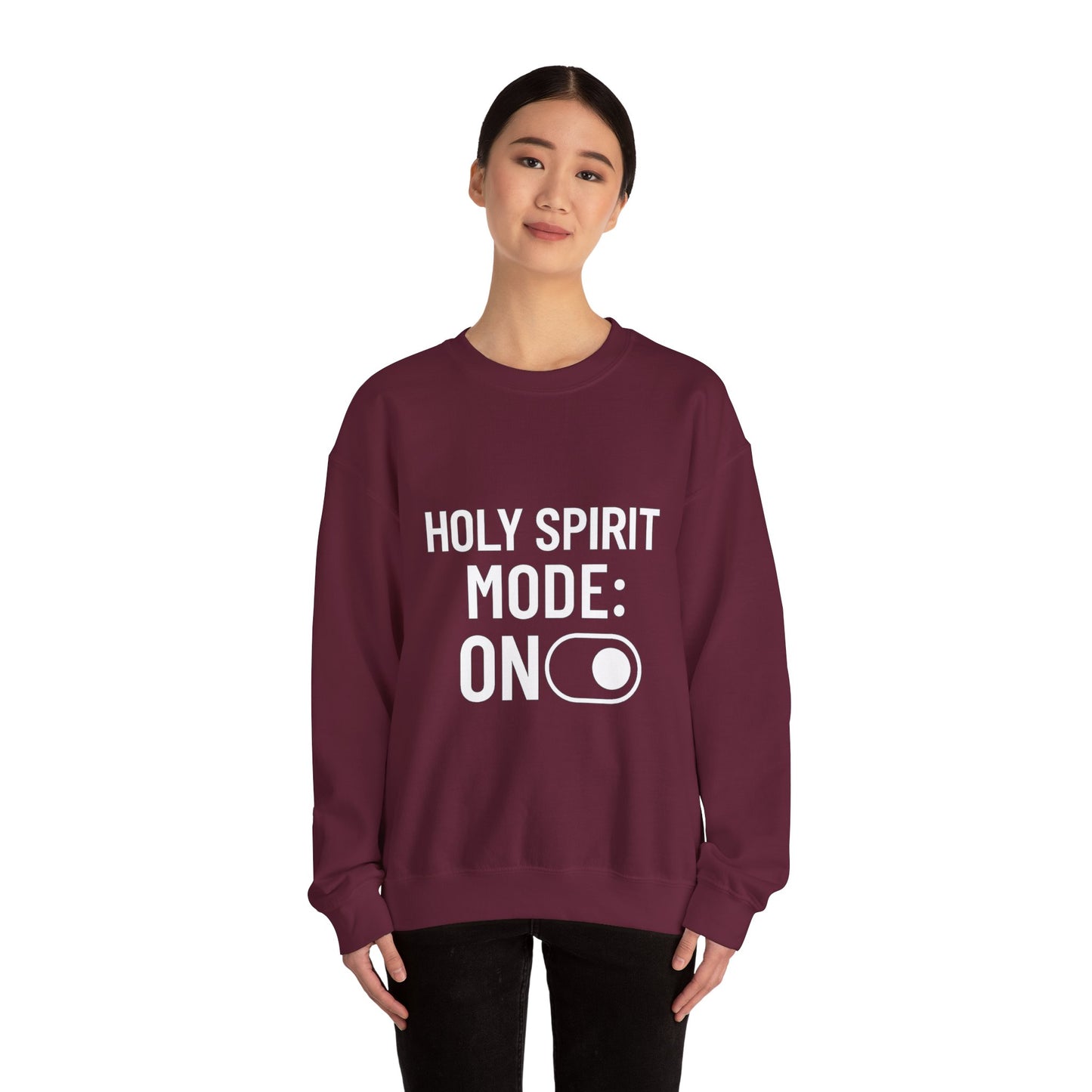 “Holy Spirit Mode: On Sweatshirt – Faith-Filled Christian Hoodie for Men & Women | Spiritual Comfort Wear”