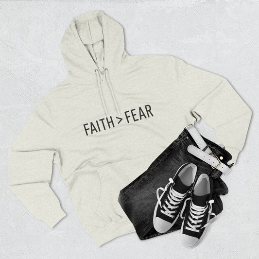 Faith Over Fear Unisex Hoodie – Christian Affirmation Apparel | Cozy & Bold Statement Piece