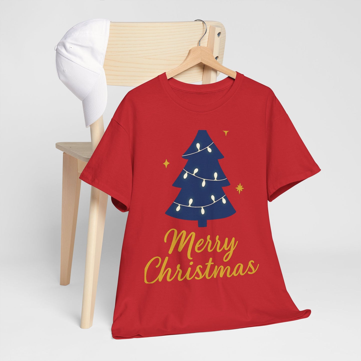 Merry Christmas Unisex Heavy Cotton Tee – Faith-Inspired Holiday Shirt
