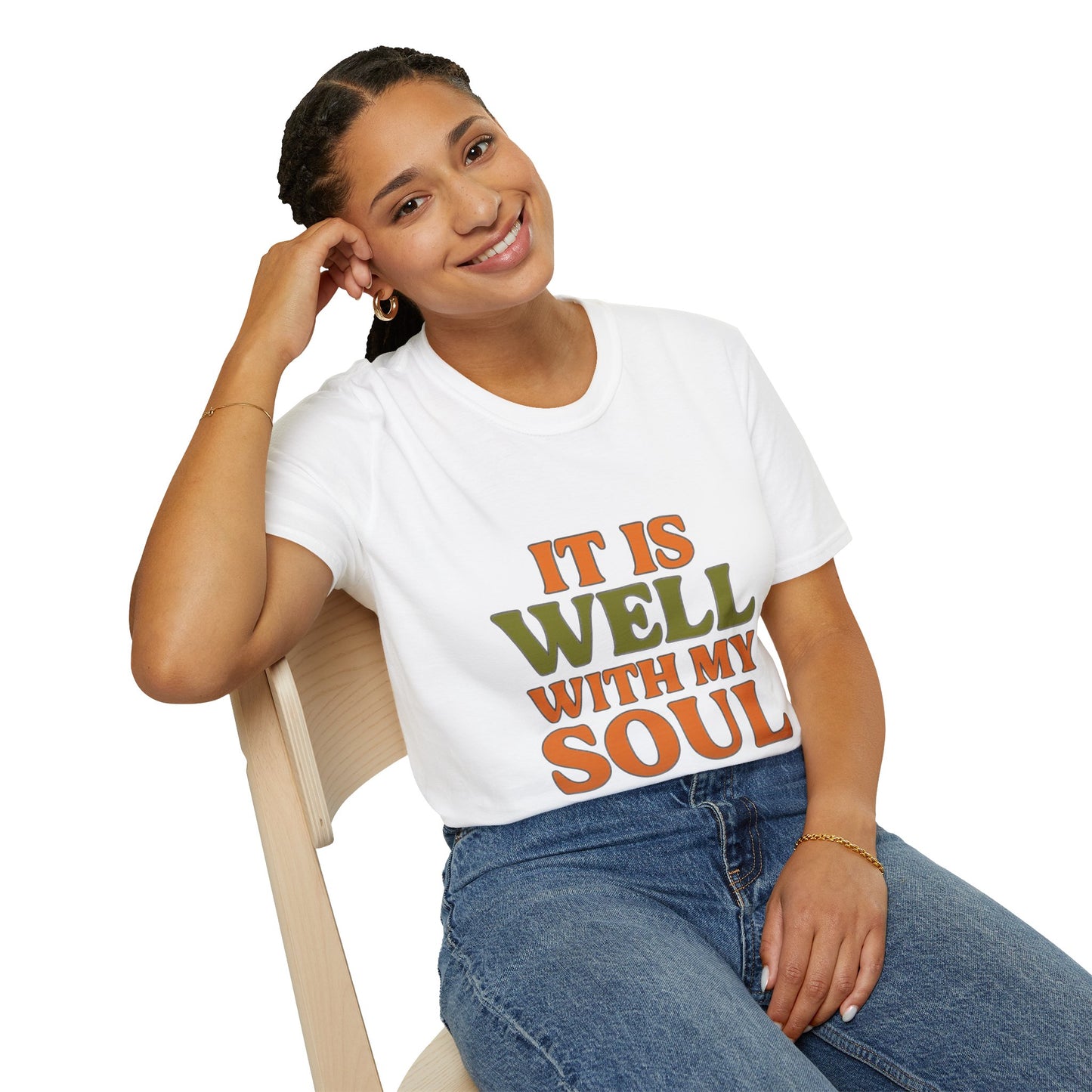 It Is Well With My Soul Christian T-Shirt – Softstyle Faith Tee for Women & Men.