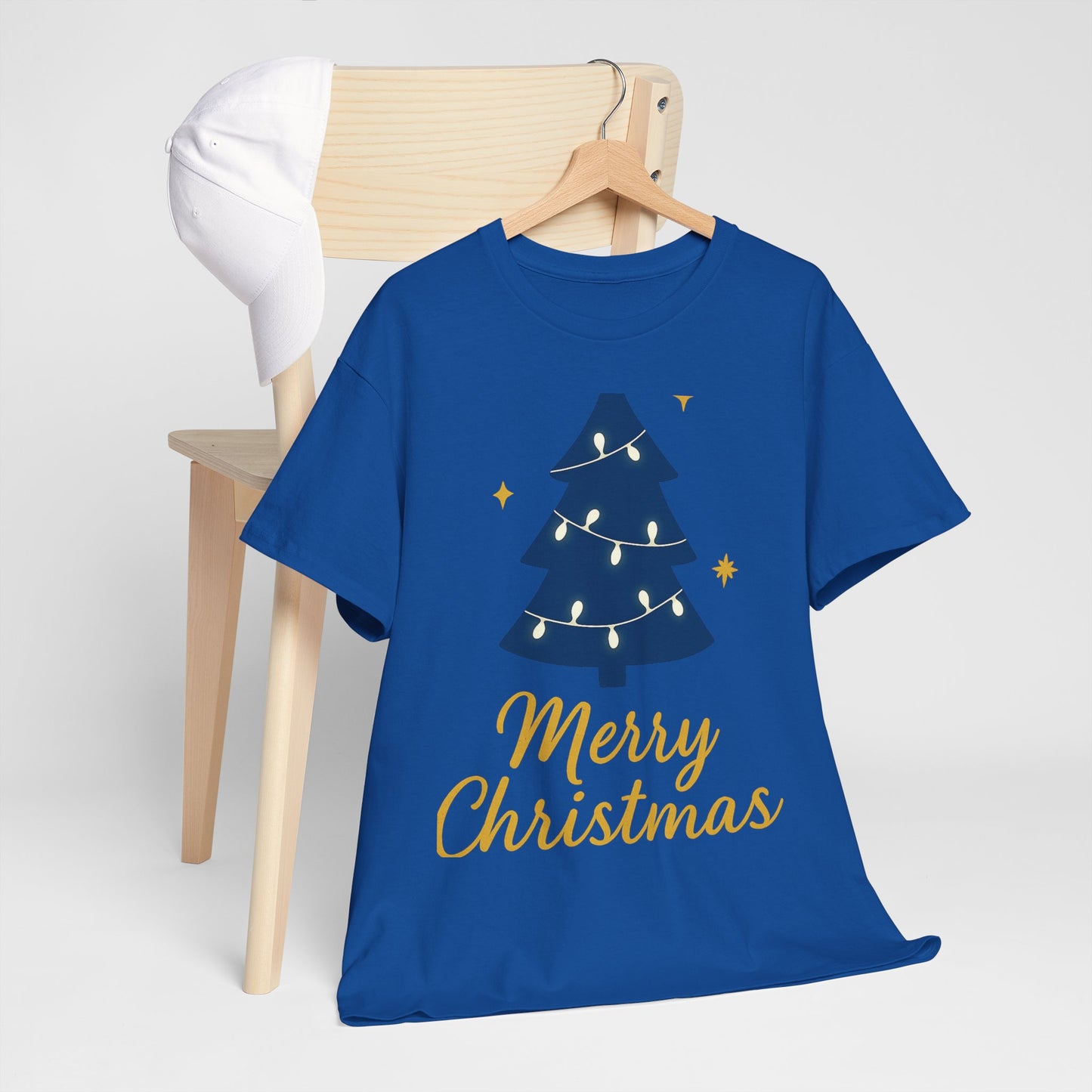 Merry Christmas Unisex Heavy Cotton Tee – Faith-Inspired Holiday Shirt