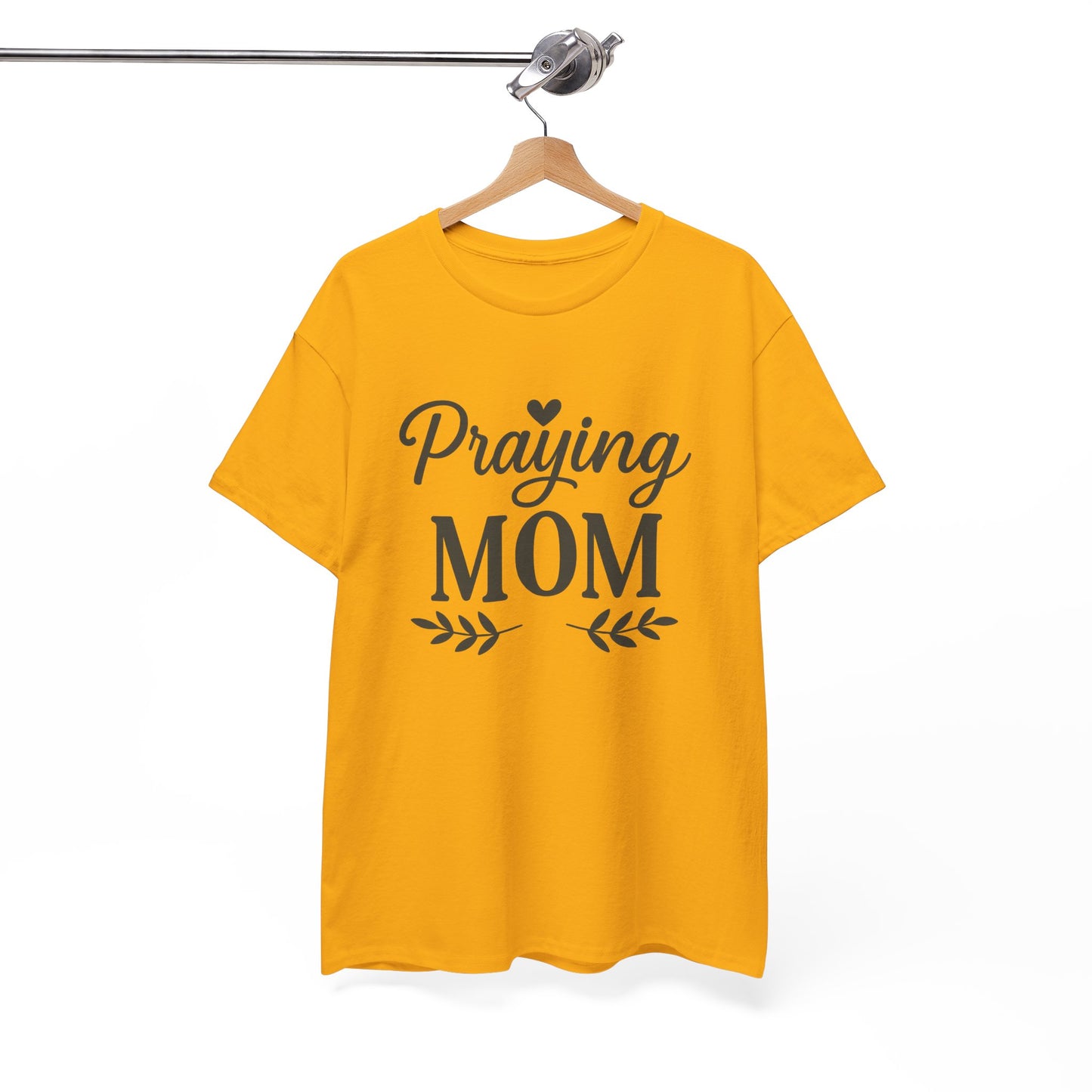 Praying Mom Unisex Heavy Cotton Tee – Christian Faith Shirt for Moms | Bold & Blessed Apparel