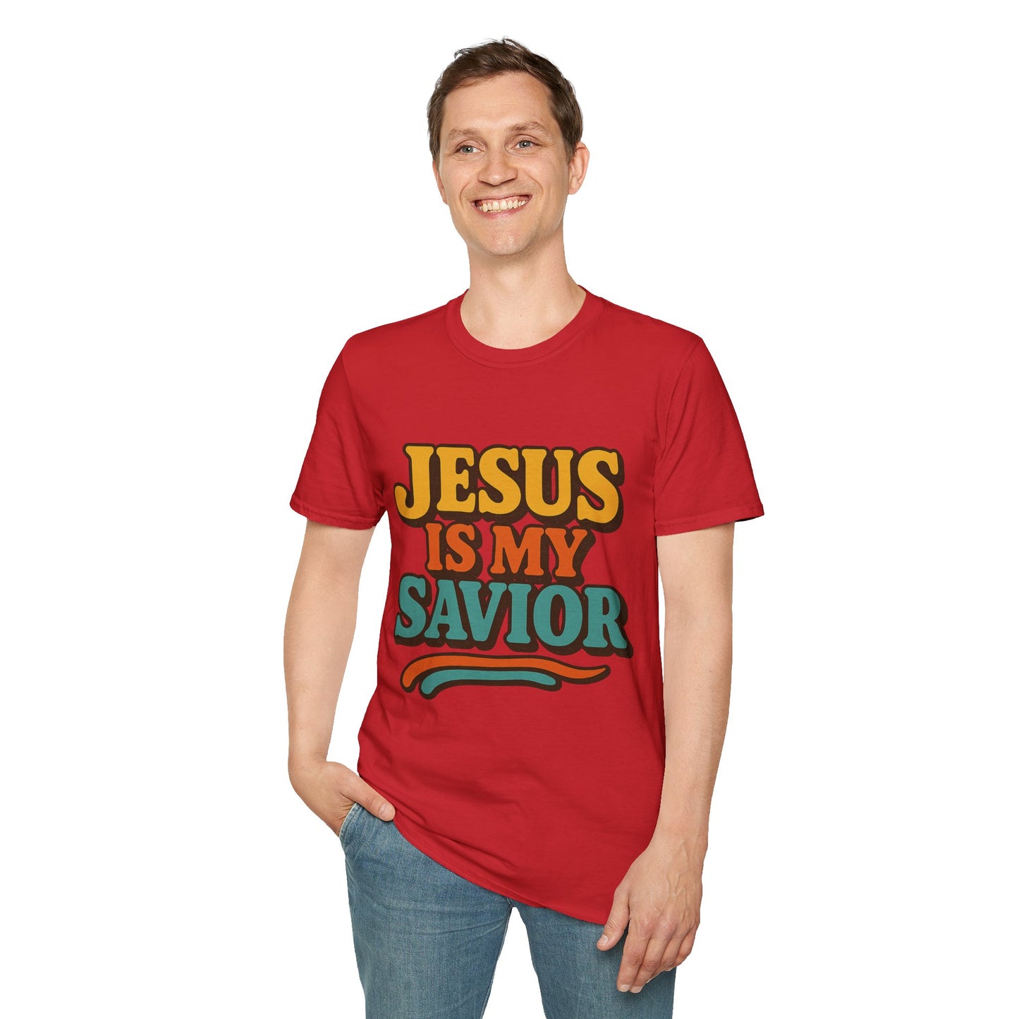 Jesus Is My Saviour Softstyle Christian Tee | Faith T-Shirt for Men & Women.