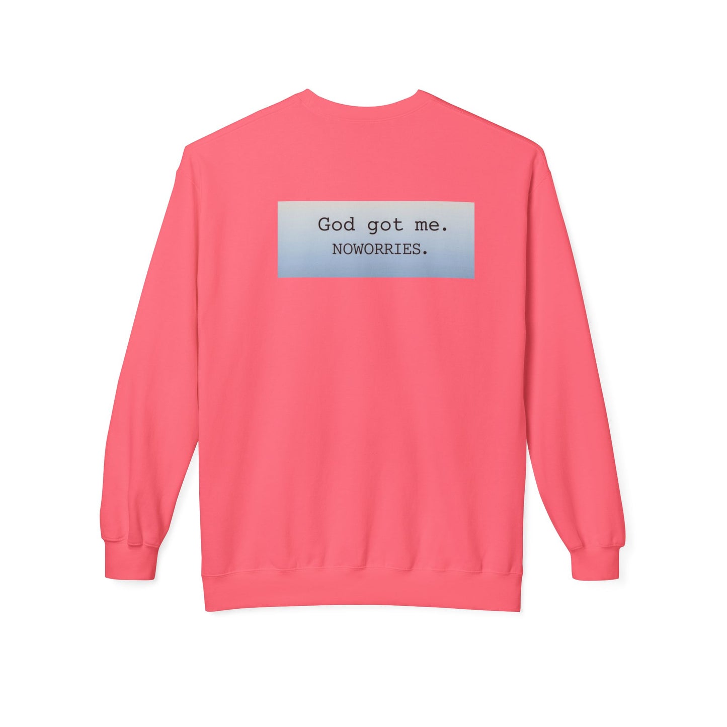 Cozy Inspirational Crewneck Sweatshirt with 'God Got Me. No Worries.' Slogan, Gift for Faith Lovers, Relaxed Casual Wear, Spiritual [...]