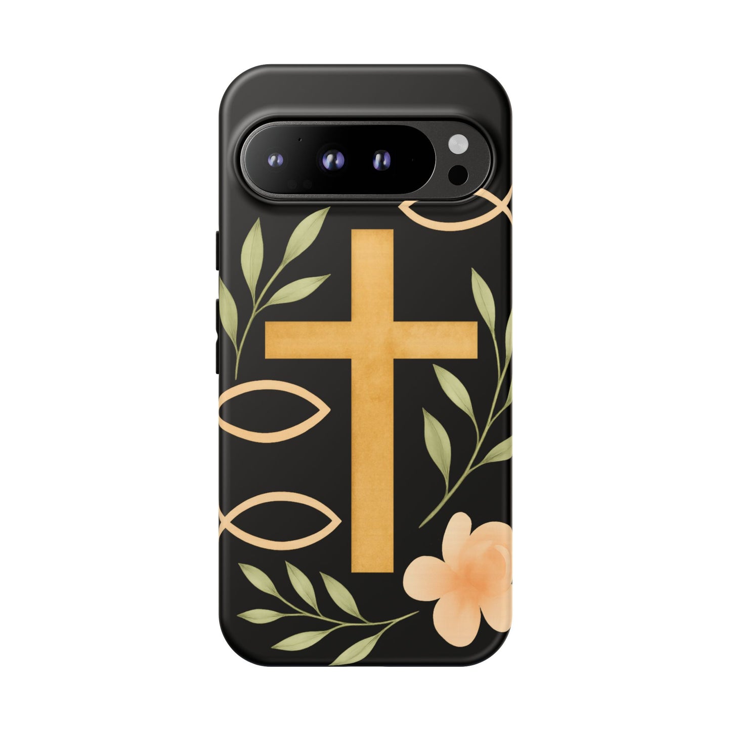 Christian Faith Phone Case with Floral Design