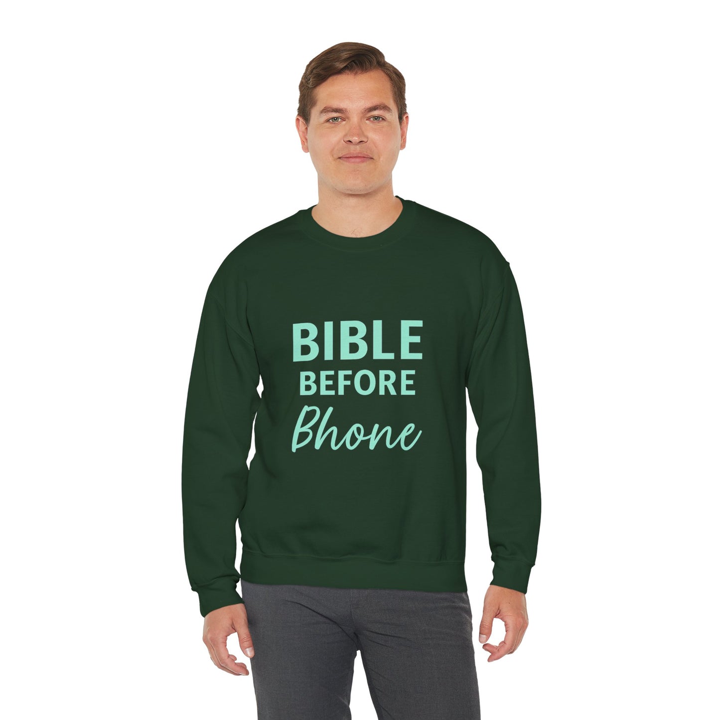 “Bible Before Phone Unisex Christian Sweatshirt”