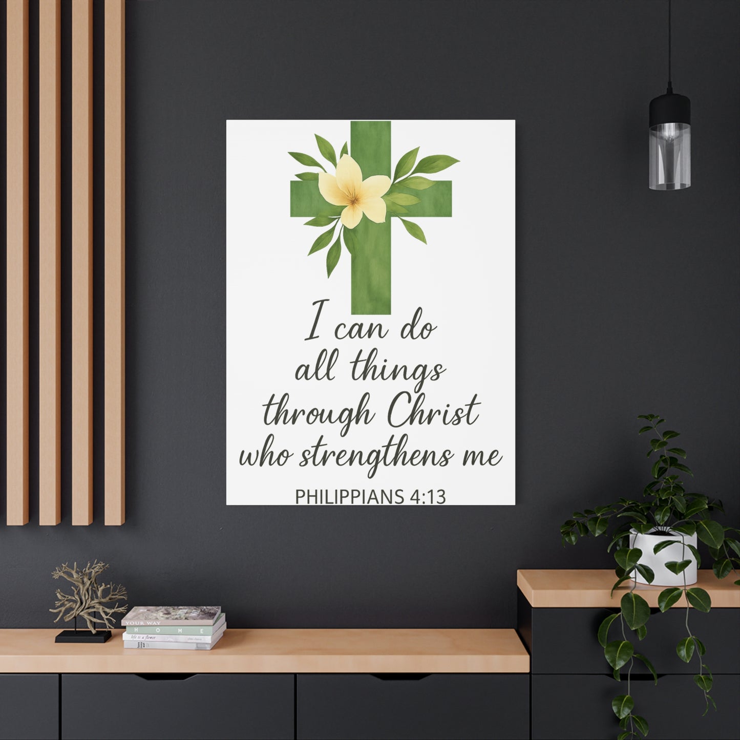 Philippians 4:13 Wall Art | Christian Scripture Home Decor