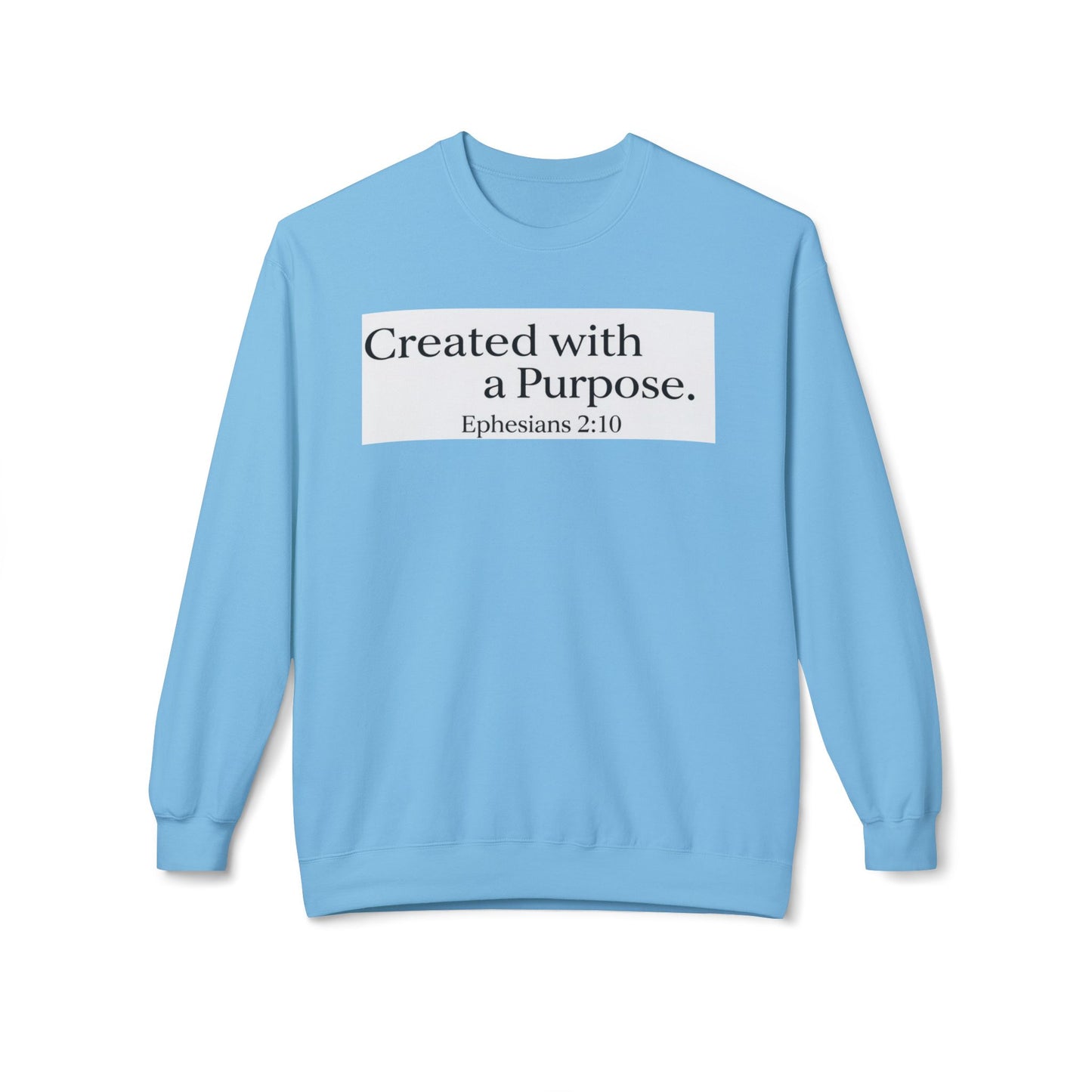 Unisex Inspirational Sweatshirt - Created with a Purpose, Ephesians 2:10, Cozy Gift for Faith Lovers, Casual Wear, Christian Apparel, [...]