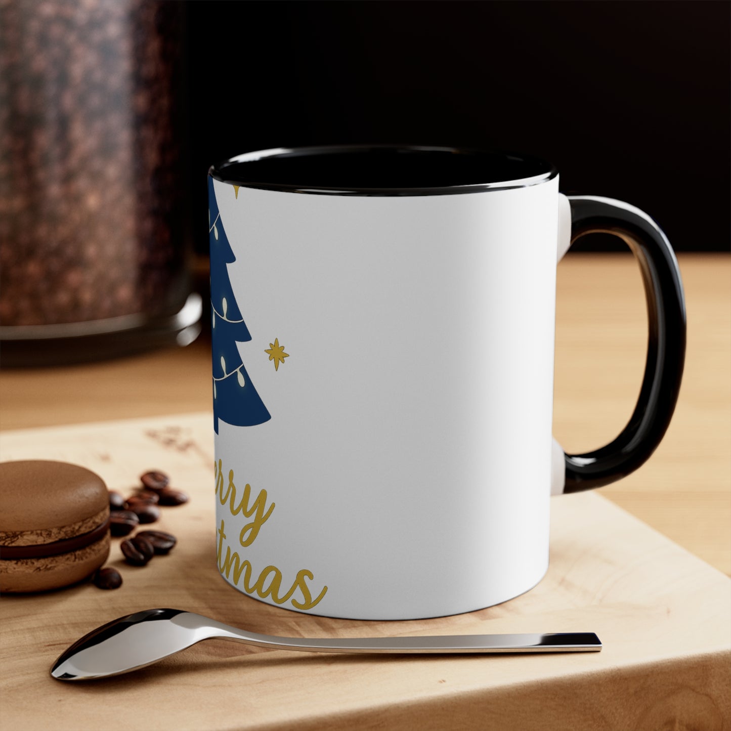 Merry Christmas Accent Mug – Festive Christian Holiday Gift with Scripture-Inspired Cheer