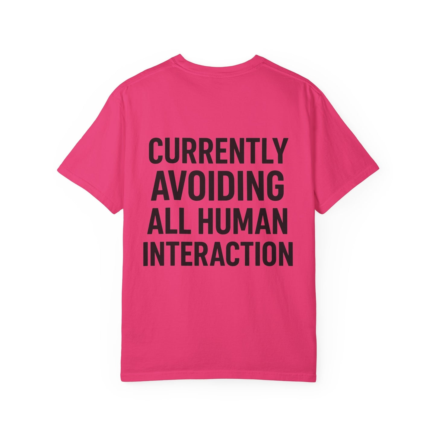 Currently Avoiding All Human Interaction – Funny Minimalist Unisex T-Shirt