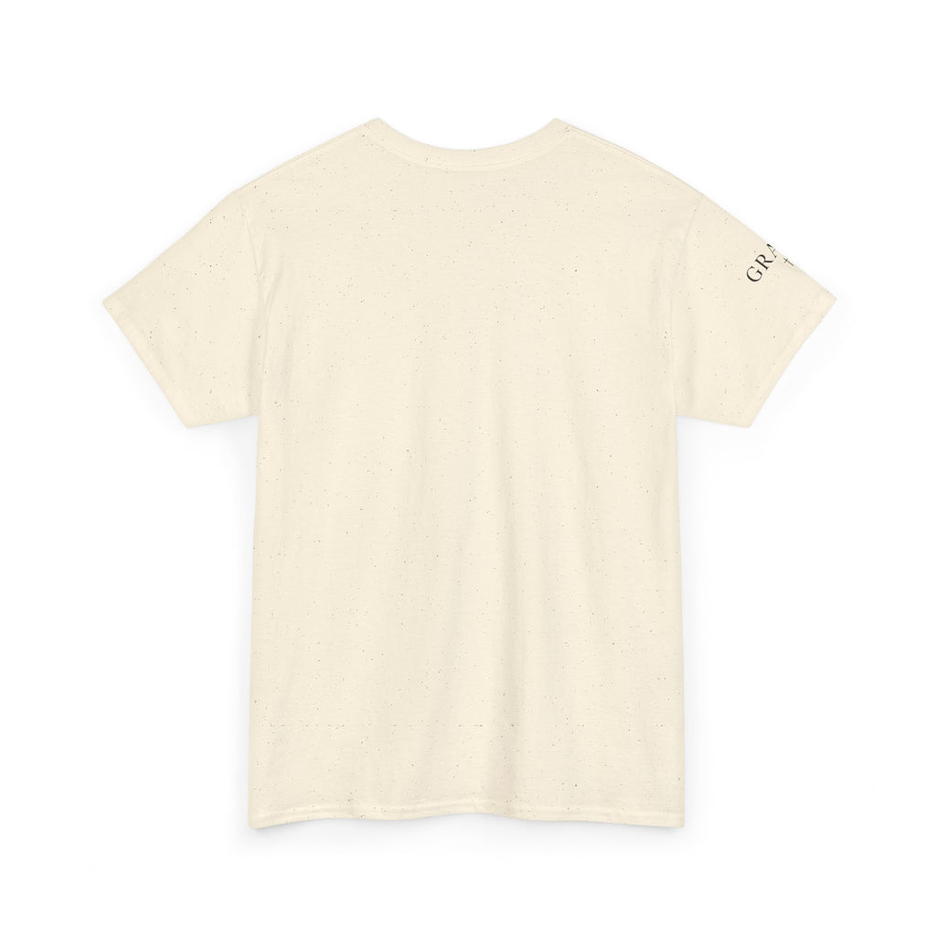 Grace Cross Sleeve Unisex Heavy Cotton T-Shirt | Christian Faith Apparel | Religious Graphic Tee