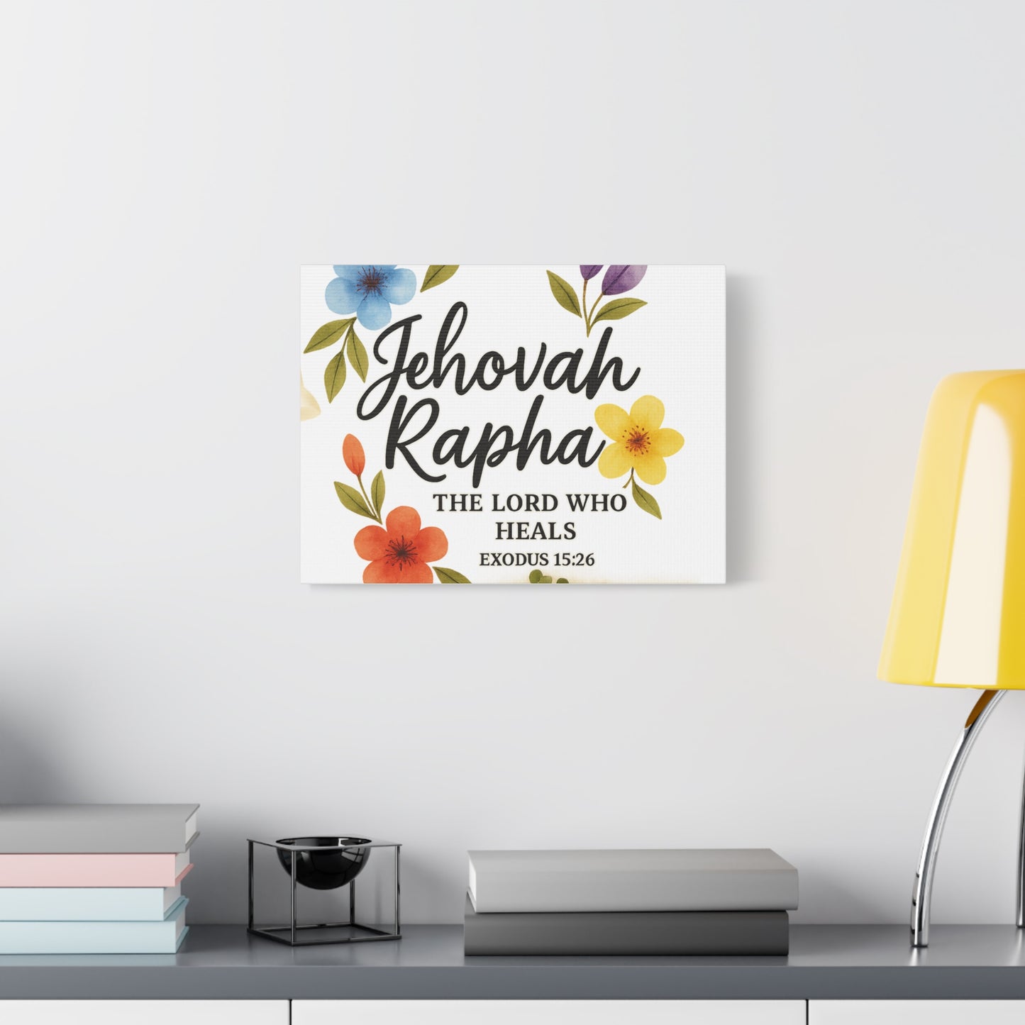 Jehovah Rapha Wall Art – The Lord Who Heals | Exodus 15:26 Christian Decor