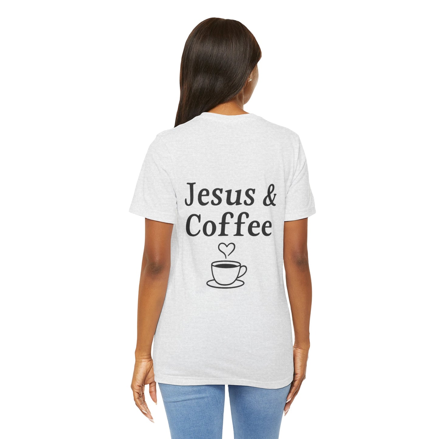 Jesus & Coffee Unisex T-Shirt | Short Sleeve Jersey Tee | Faith
