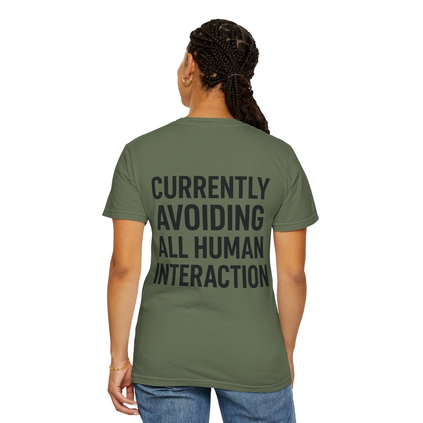 Currently Avoiding All Human Interaction – Funny Minimalist Unisex T-Shirt