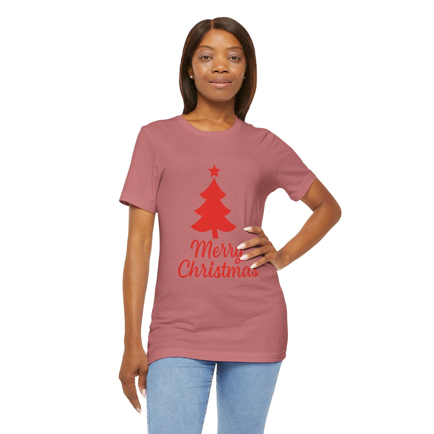 Merry Christmas Unisex Heavy Cotton Tee – Faith-Inspired Holiday Shirt