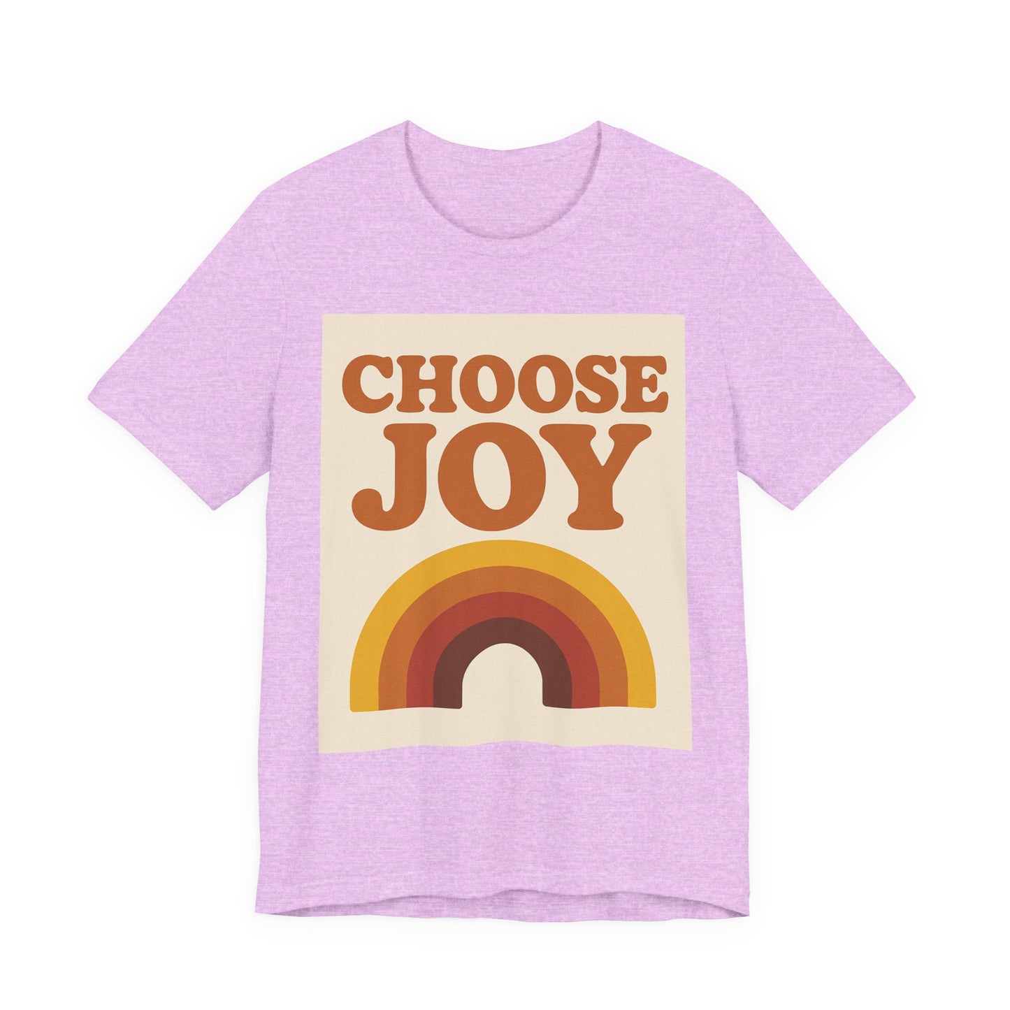 Retro Rainbow Choose Joy Tee, Unisex T-Shirt, Positive Vibes Shirt, Gift for Her, Summer Clothing, Joyful Apparel