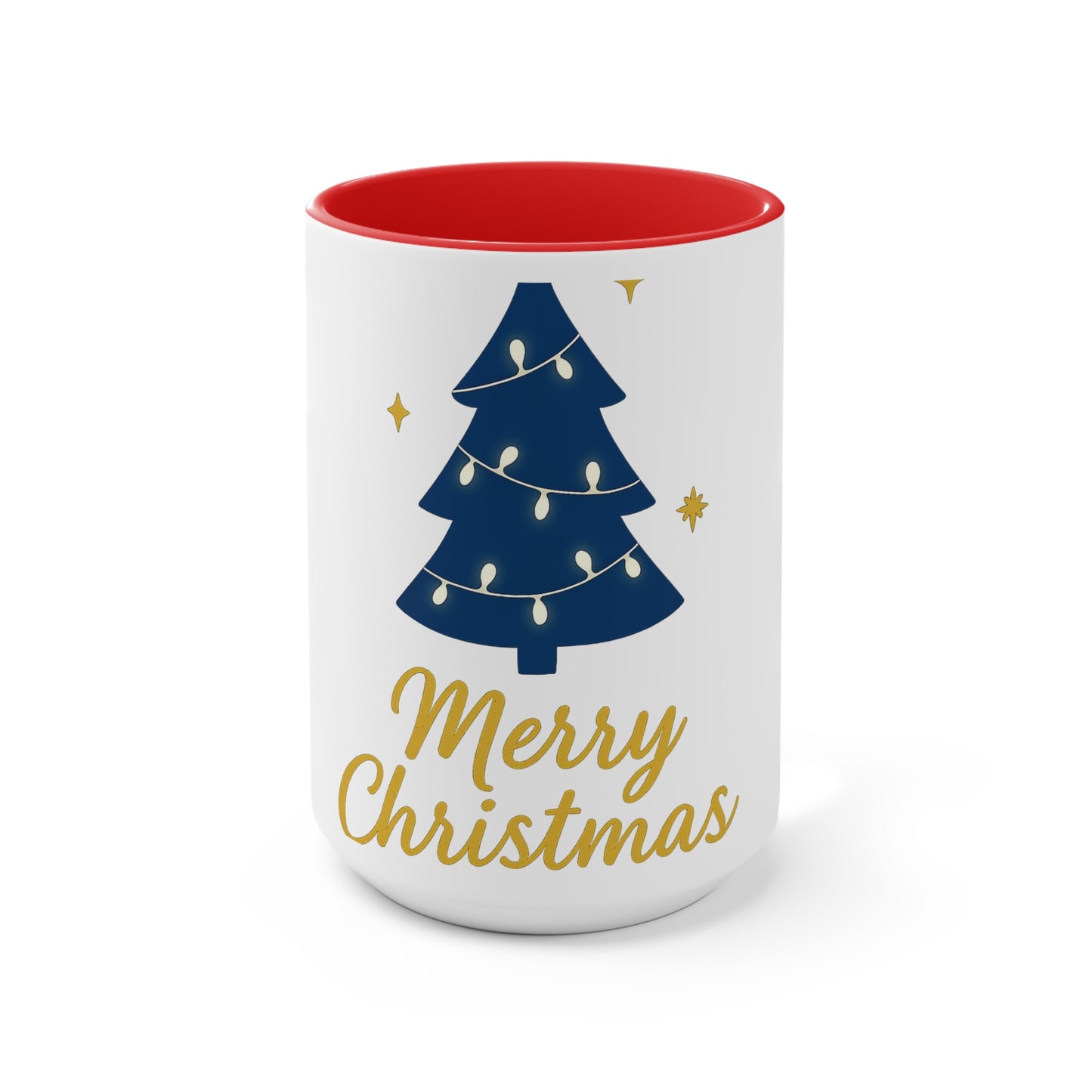 Merry Christmas Accent Mug – Festive Christian Holiday Gift with Scripture-Inspired Cheer