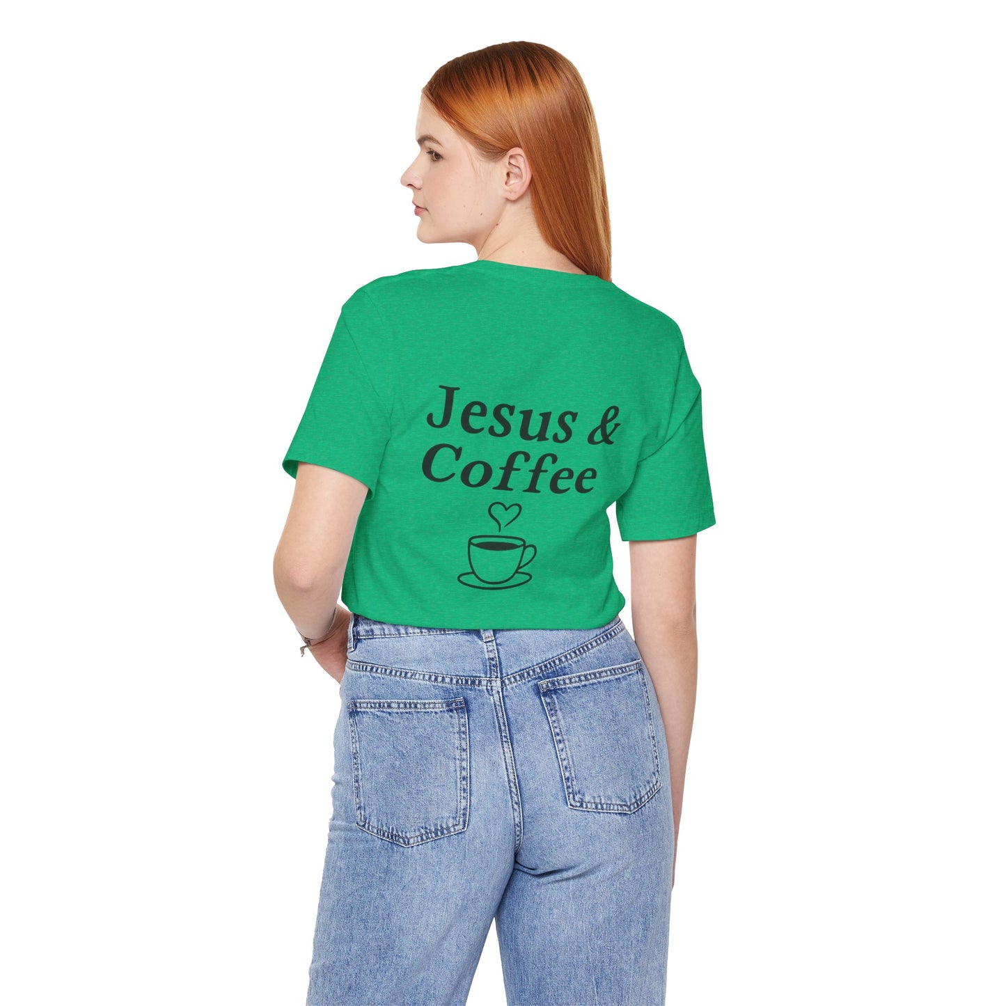 Jesus & Coffee Unisex T-Shirt | Short Sleeve Jersey Tee | Faith