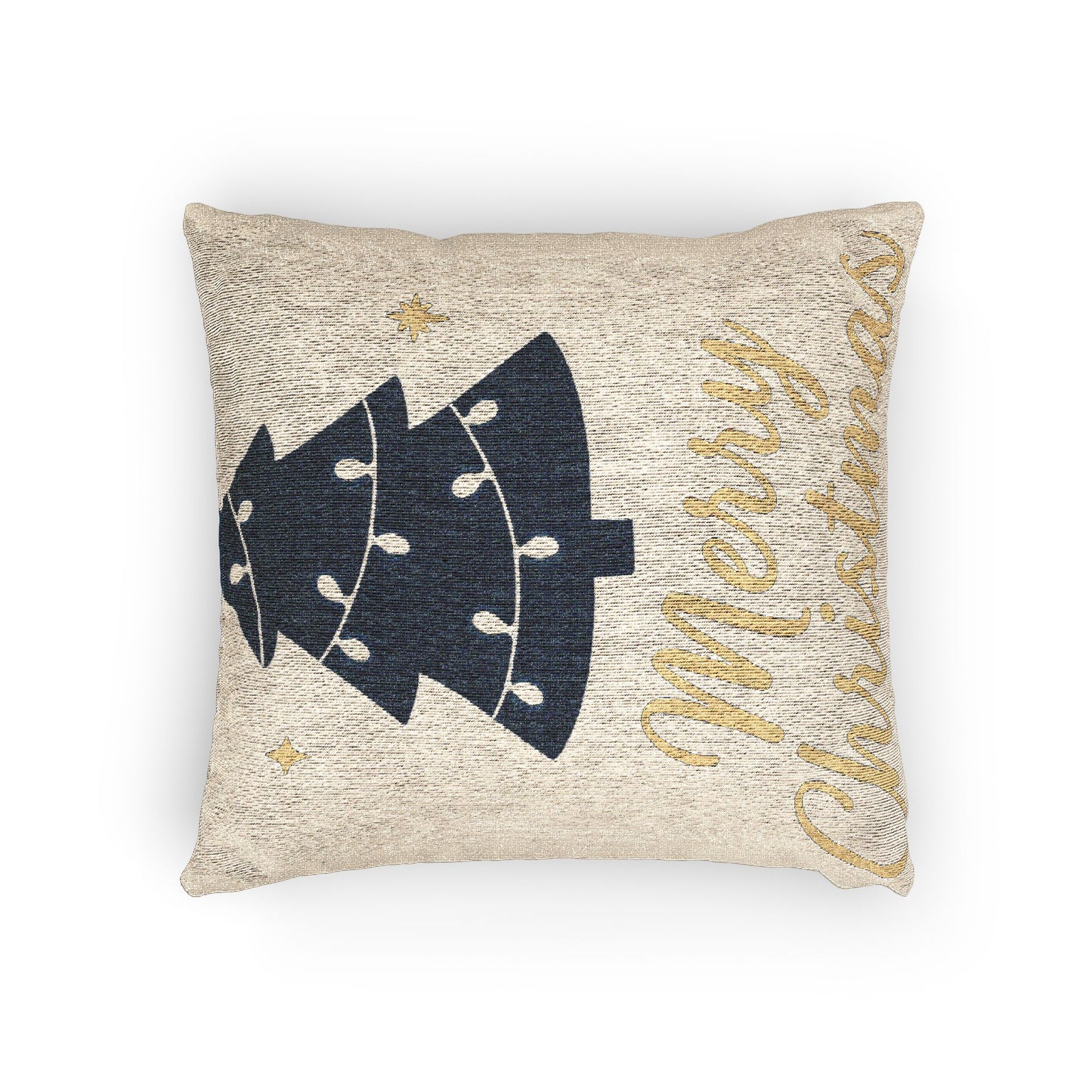 Merry Christmas Woven Pillow – Festive Christian Holiday Decor