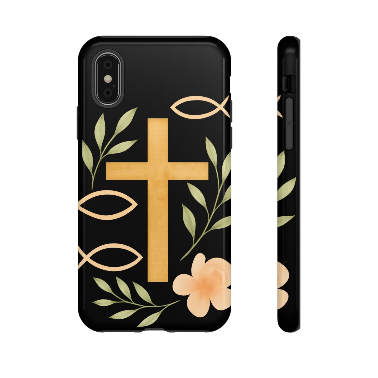 Christian Faith Phone Case with Floral Design