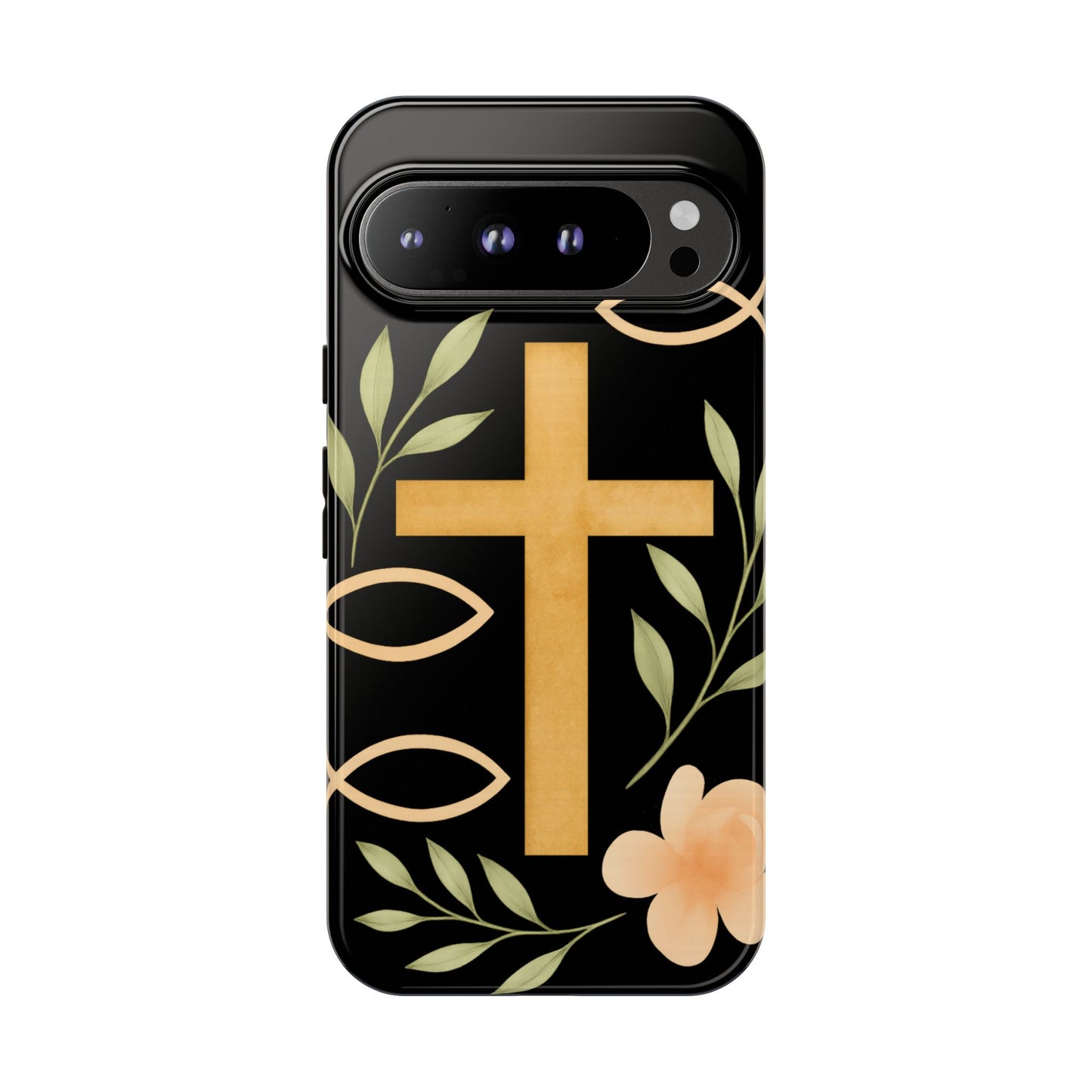Christian Faith Phone Case with Floral Design