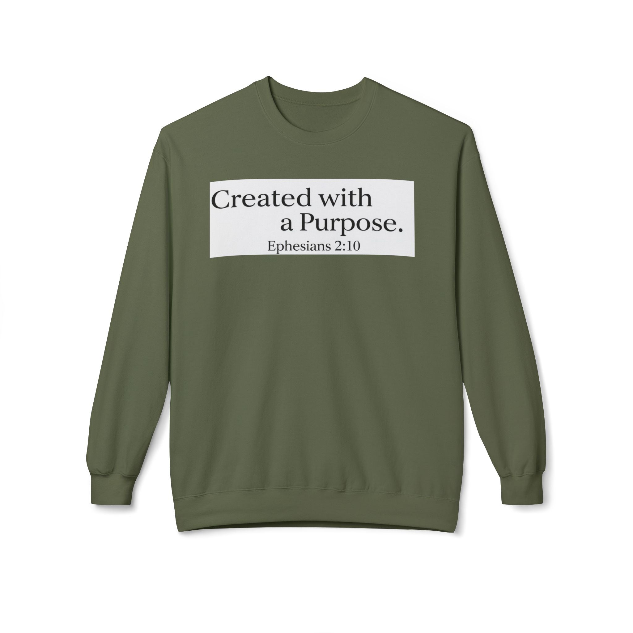 Created with a Purpose Ephesians 2:10, Christian Sweatshirt – Faith-Inspired Apparel