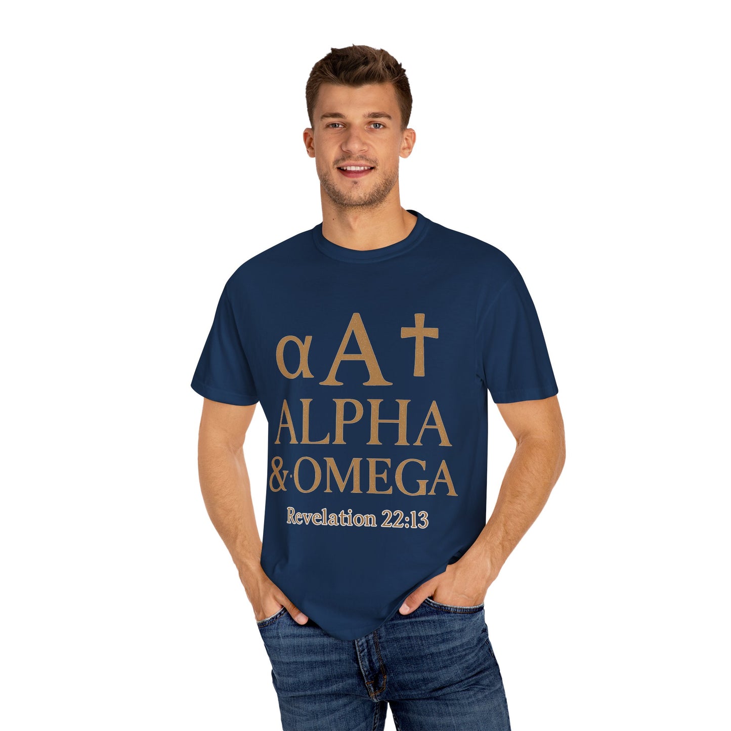 Alpha and Omega Revelation 22:13 Christian Unisex T-Shirt
